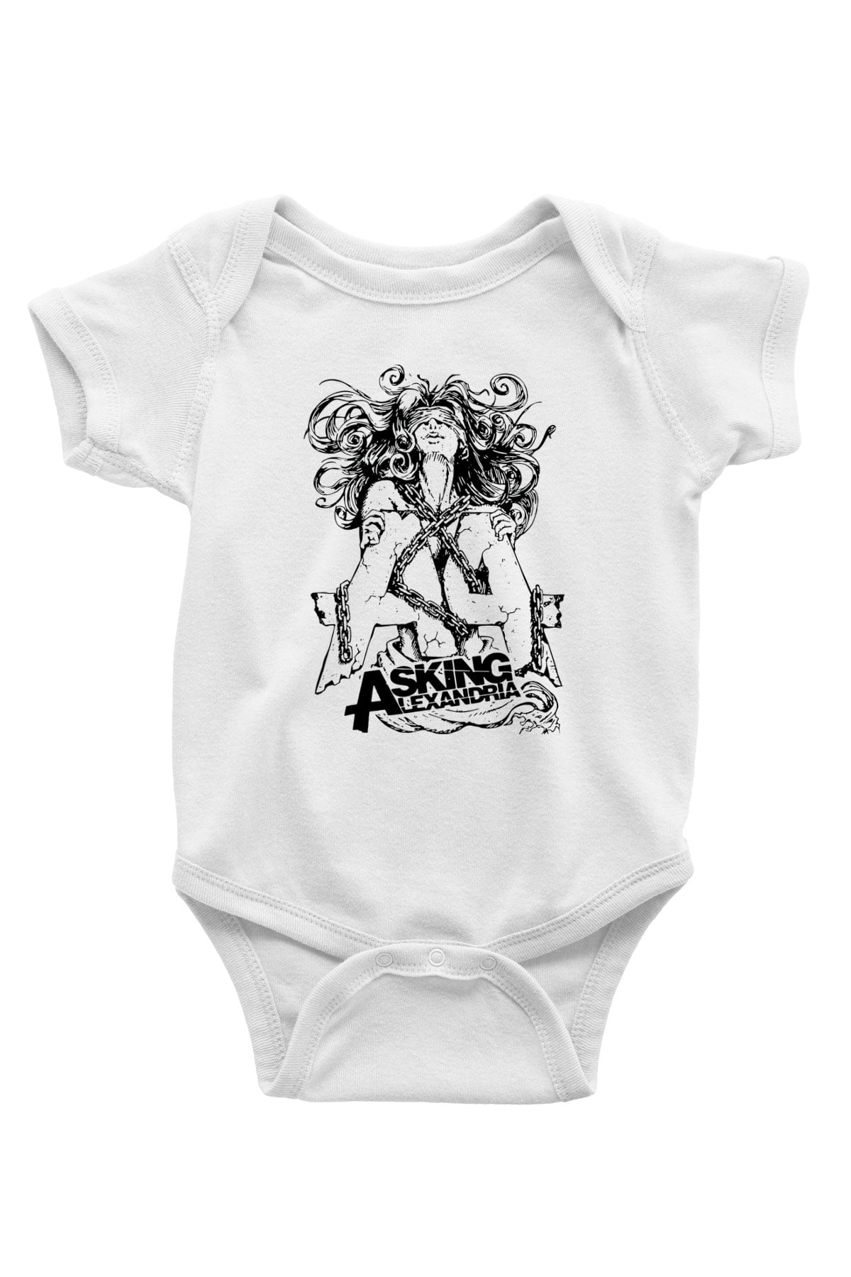 Asking Alexandria Beyaz Bebek Body - Zıbın