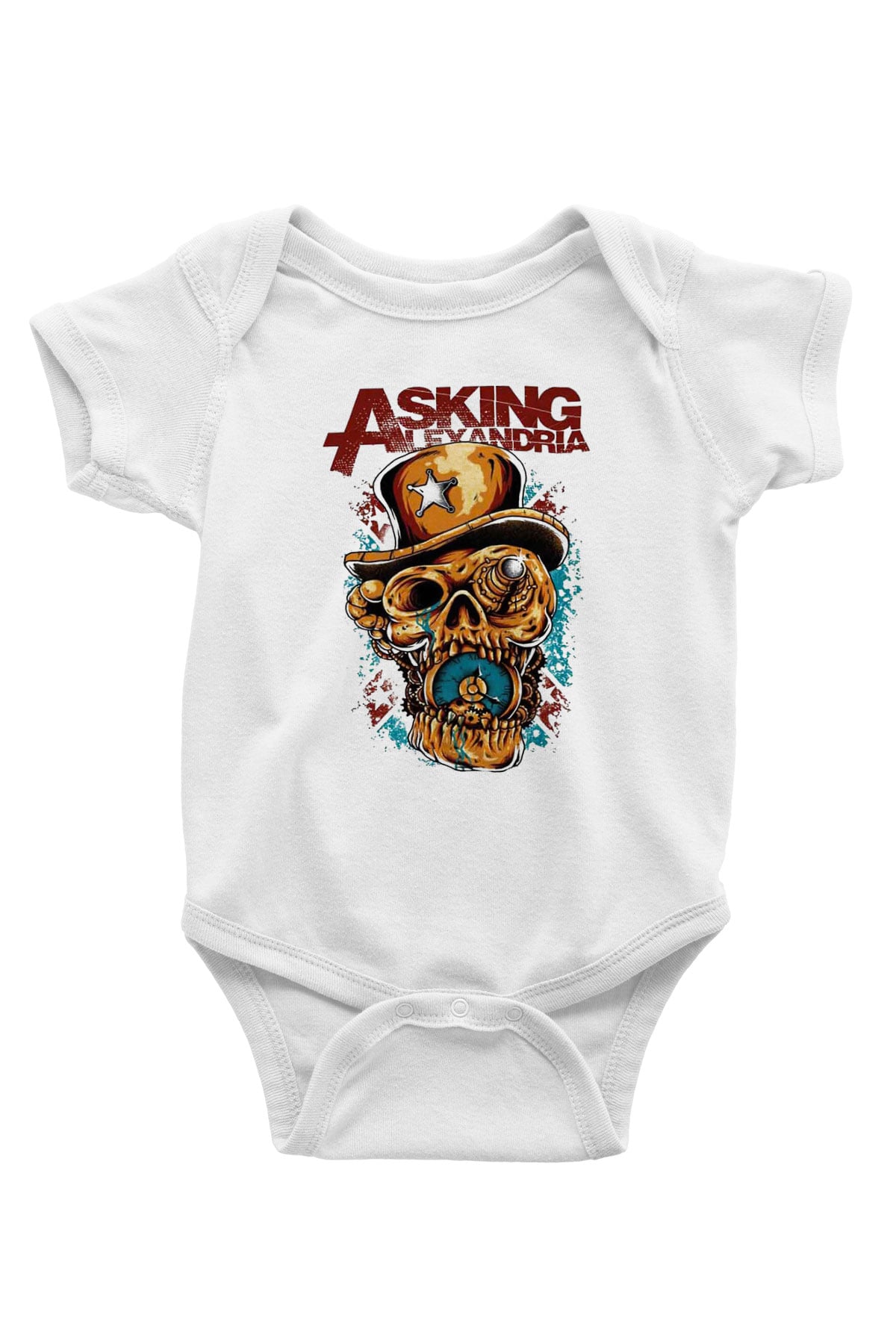 Asking Alexandria Beyaz Bebek Body - Zıbın