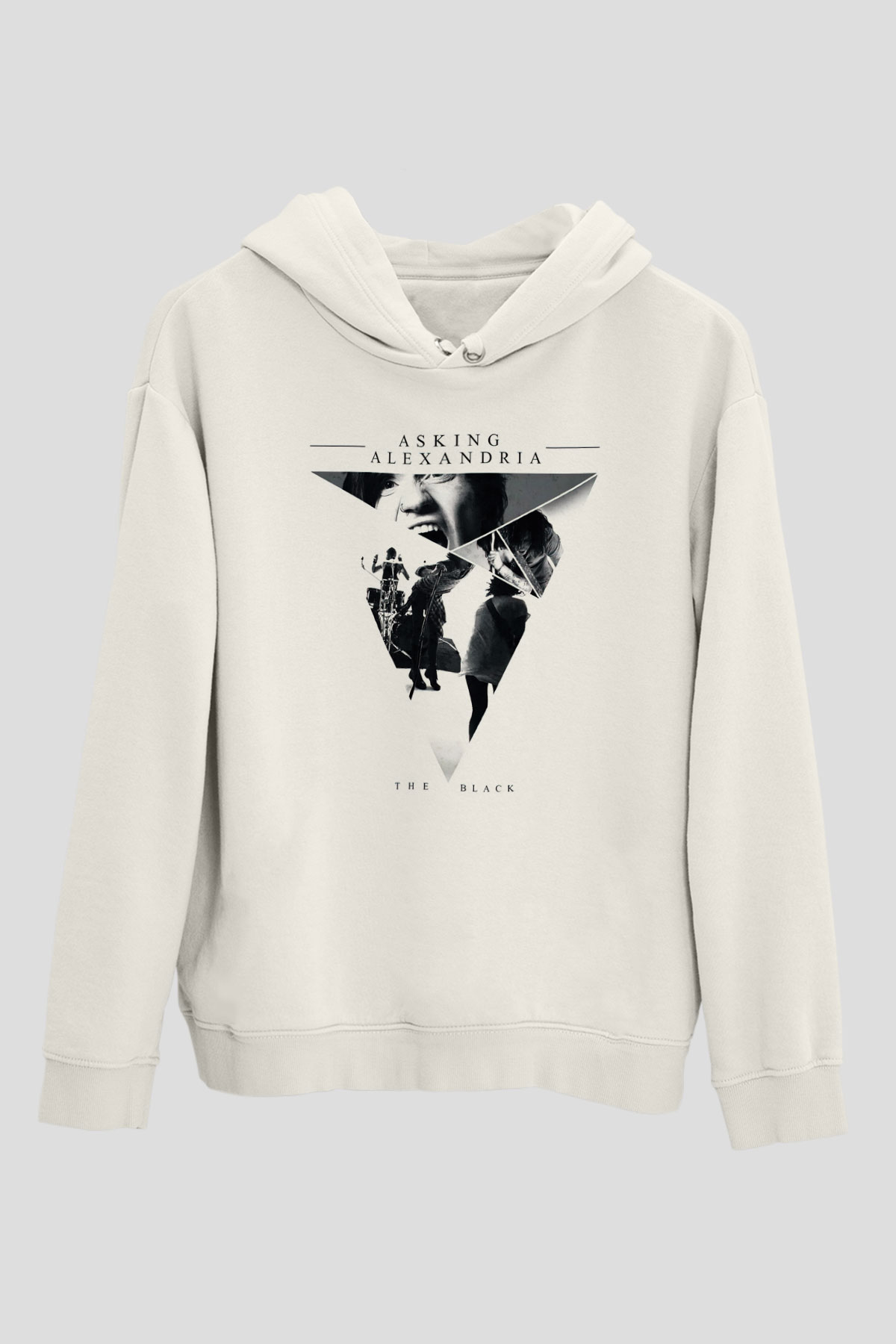 Asking Alexandria Beyaz Unisex Kapüşonlu Sweatshirt