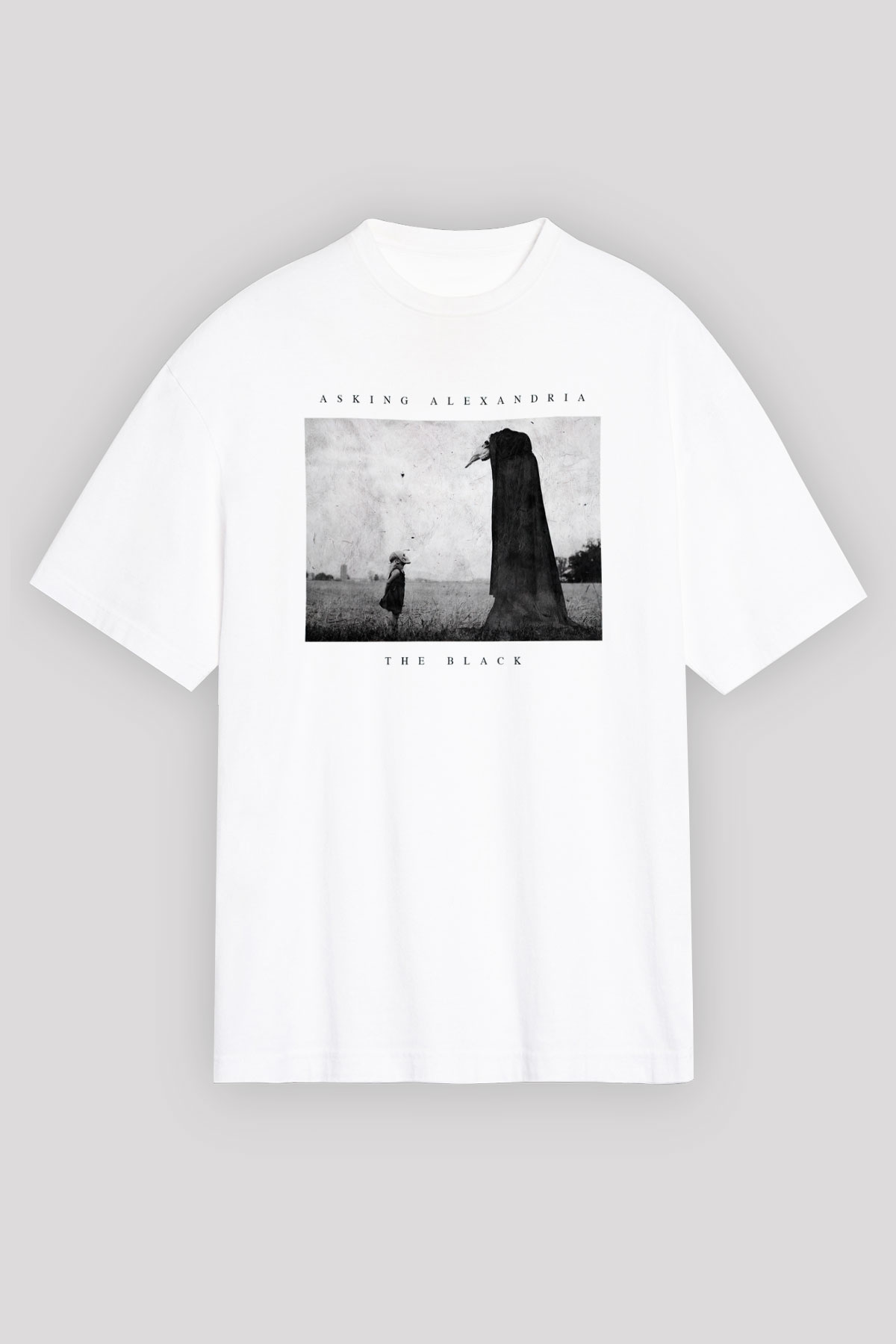 Asking Alexandria Beyaz Unisex Oversize Tişört T-Shirt