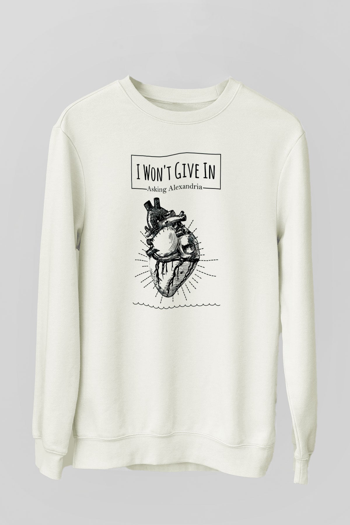 Asking Alexandria Beyaz Unisex Sweatshirt