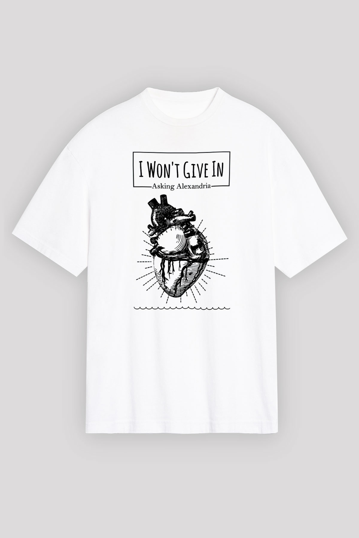 Asking Alexandria Beyaz Unisex Tişört T-Shirt - TişörtFabrikası