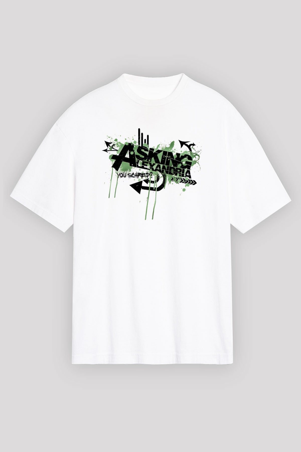 Asking Alexandria Beyaz Unisex Tişört T-Shirt - TişörtFabrikası