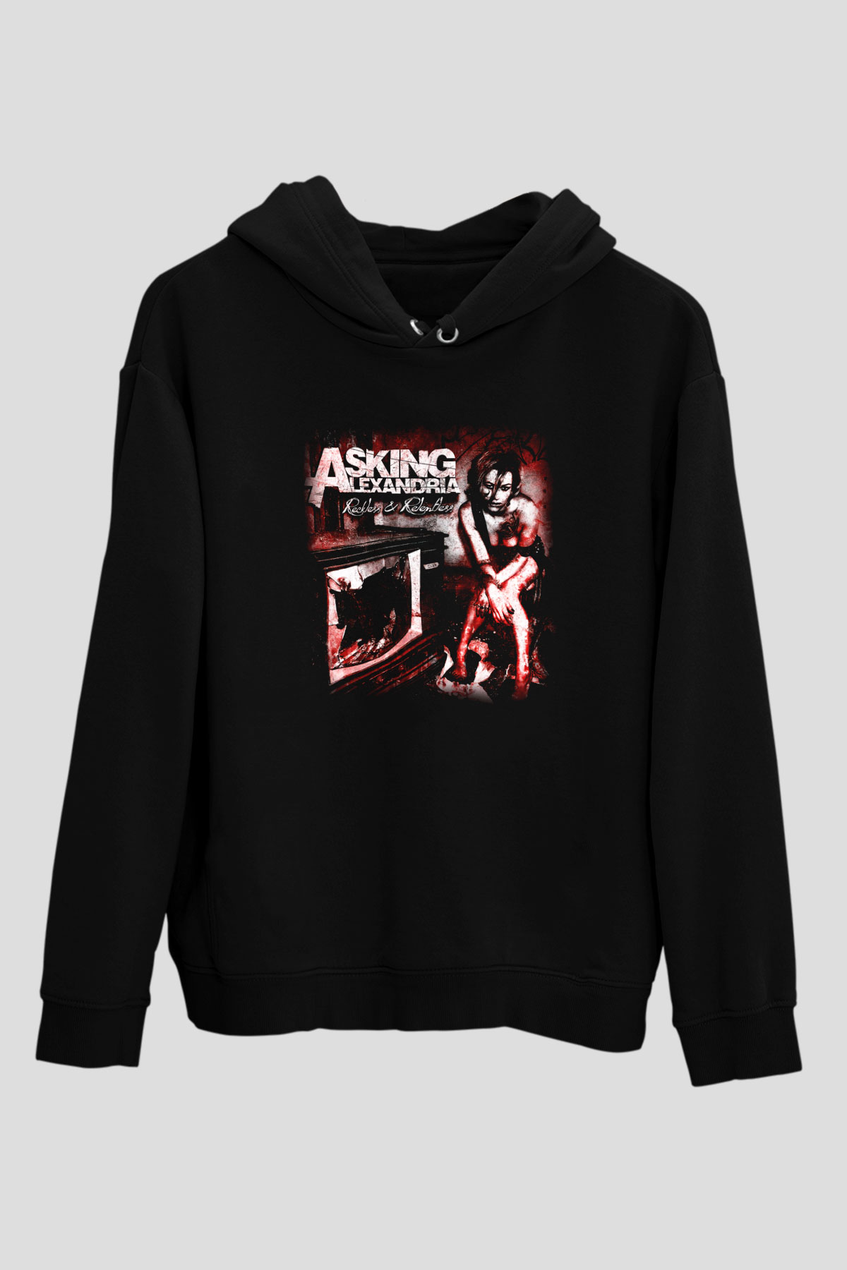 Asking Alexandria Siyah Unisex Hoodie
