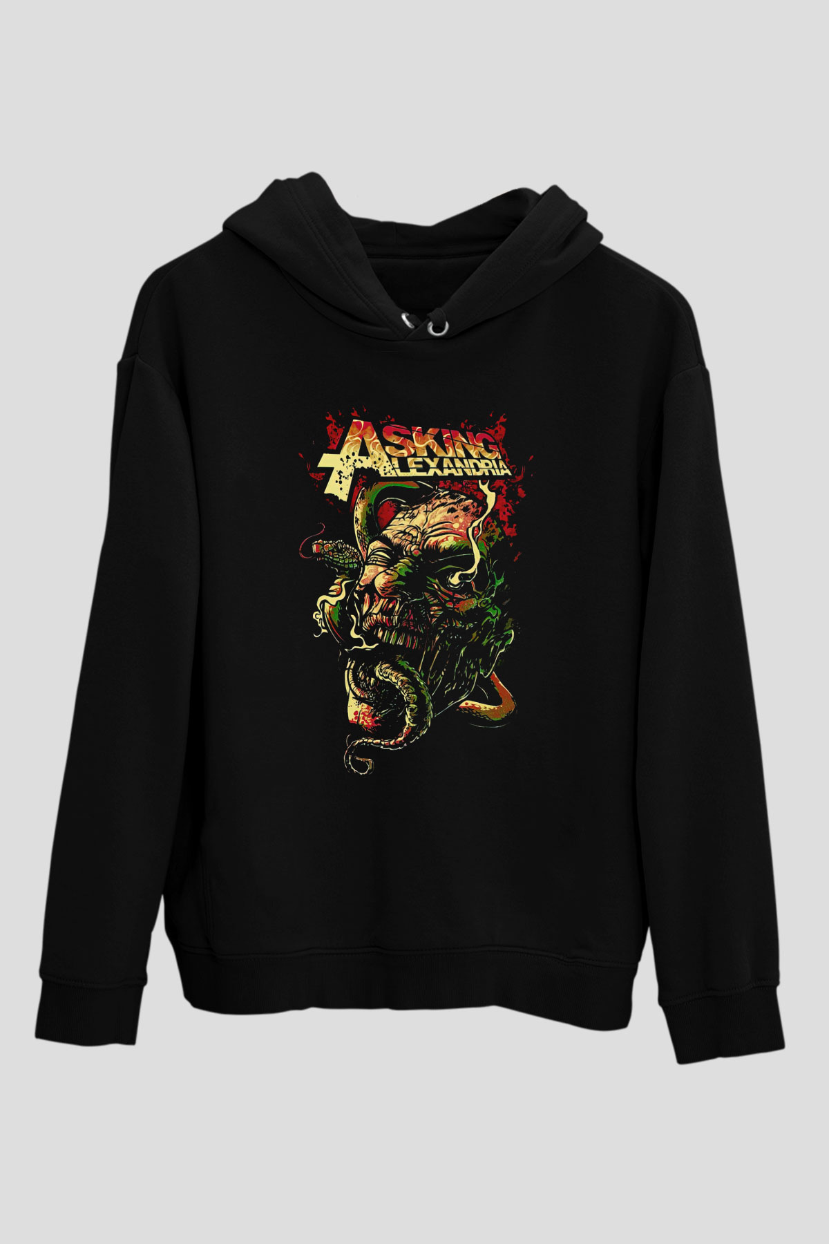 Asking Alexandria Siyah Unisex Kapüşonlu Sweatshirt