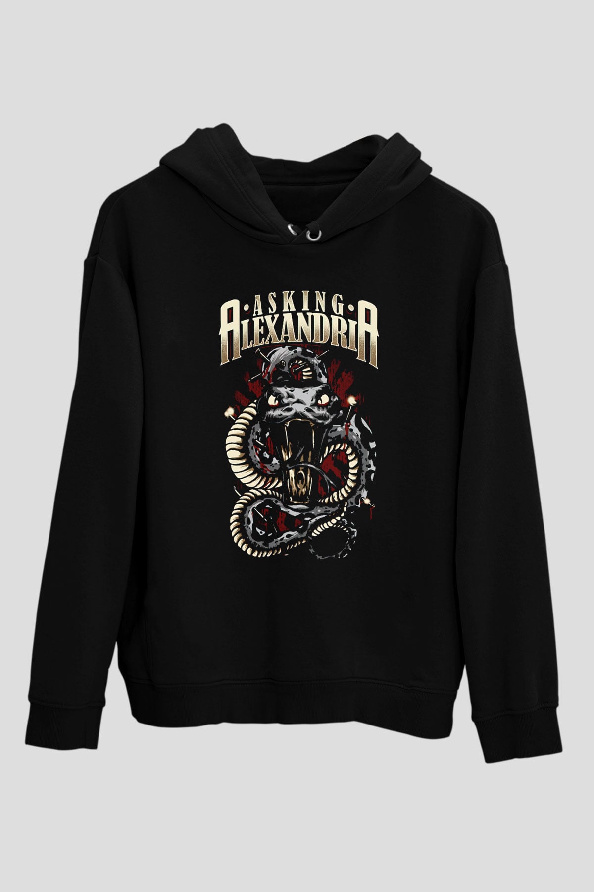 Asking Alexandria Siyah Unisex Kapüşonlu Sweatshirt