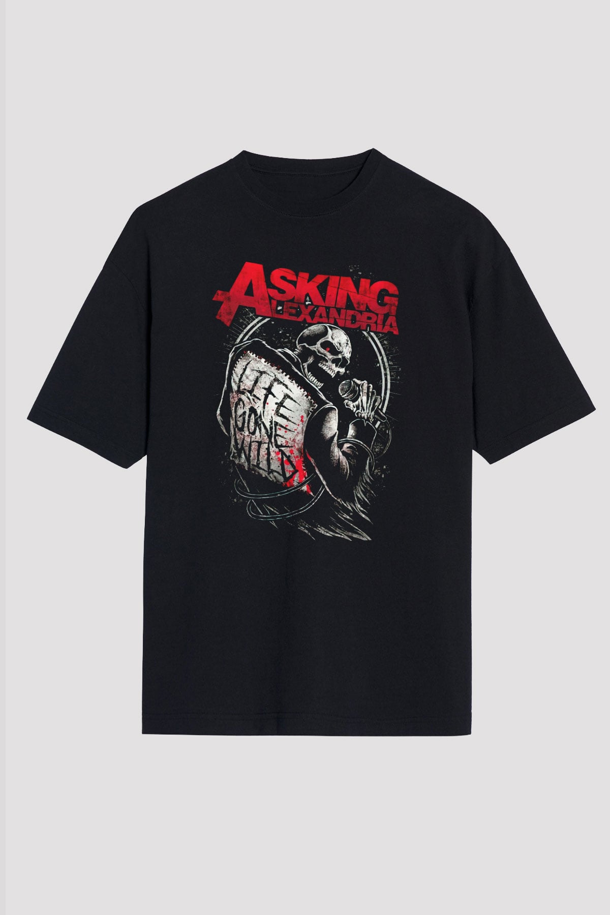 Asking Alexandria Siyah Unisex Oversize Tişört T-Shirt
