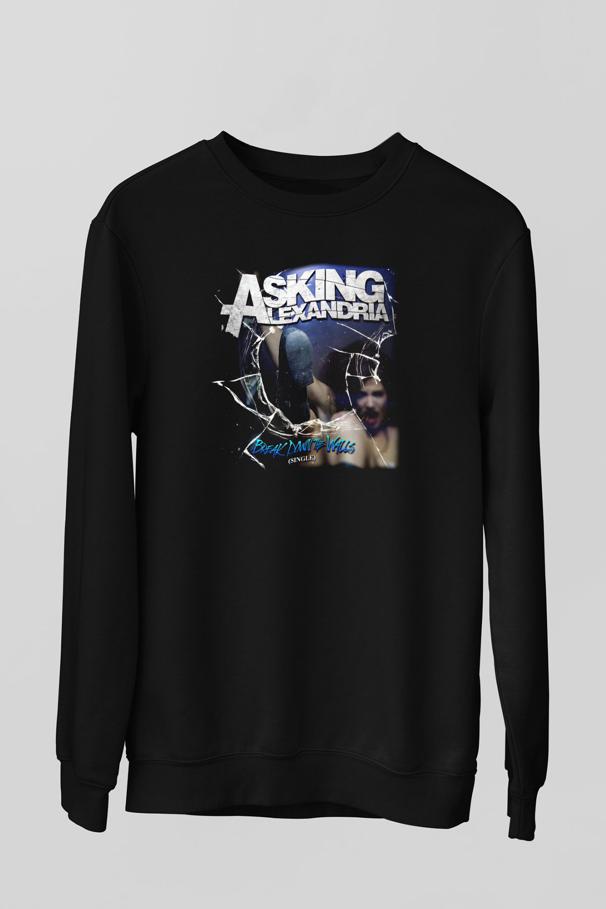 Asking Alexandria Siyah Unisex Sweatshirt