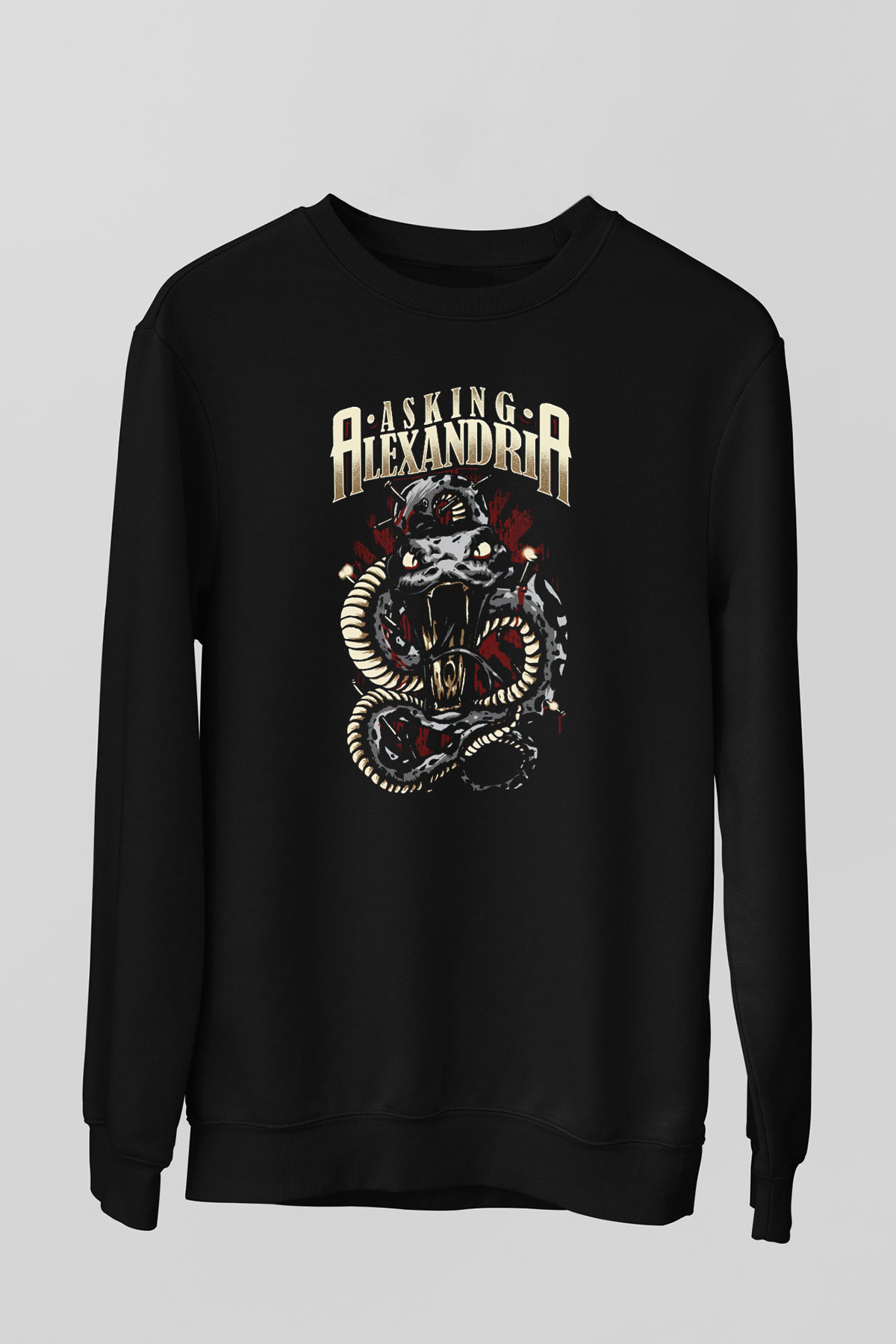 Asking Alexandria Siyah Unisex Sweatshirt