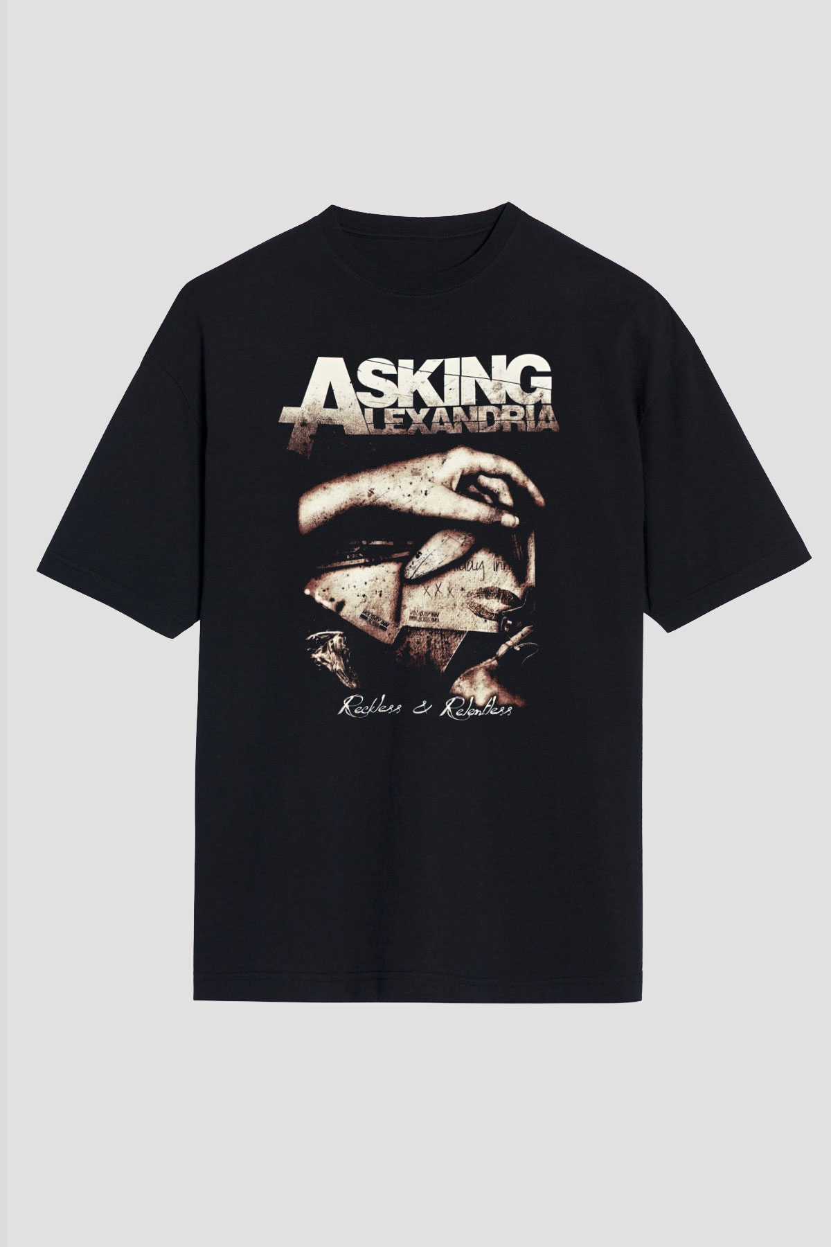 Asking Alexandria Siyah Unisex Tişört T-Shirt - TişörtFabrikası