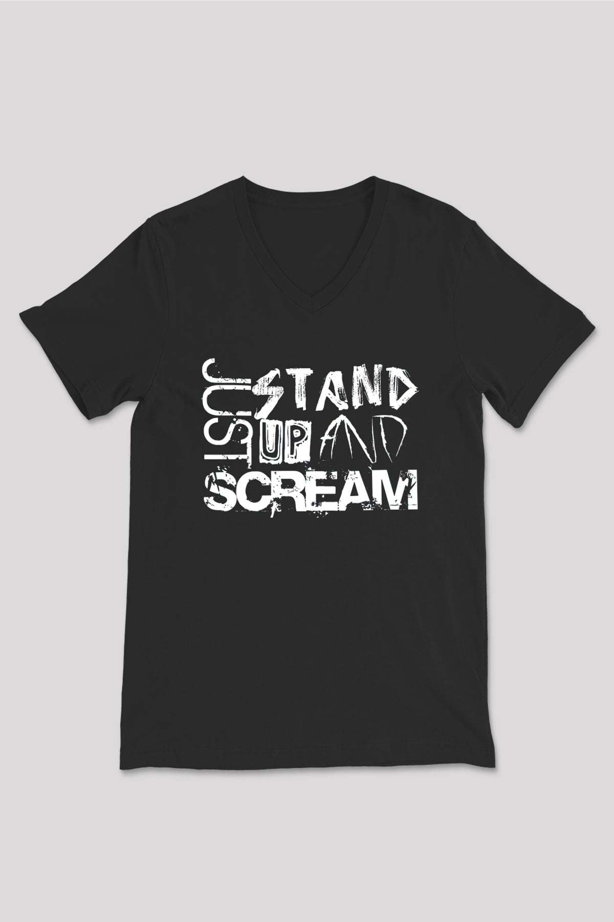 Asking Alexandria Siyah Unisex V Yaka Tişört