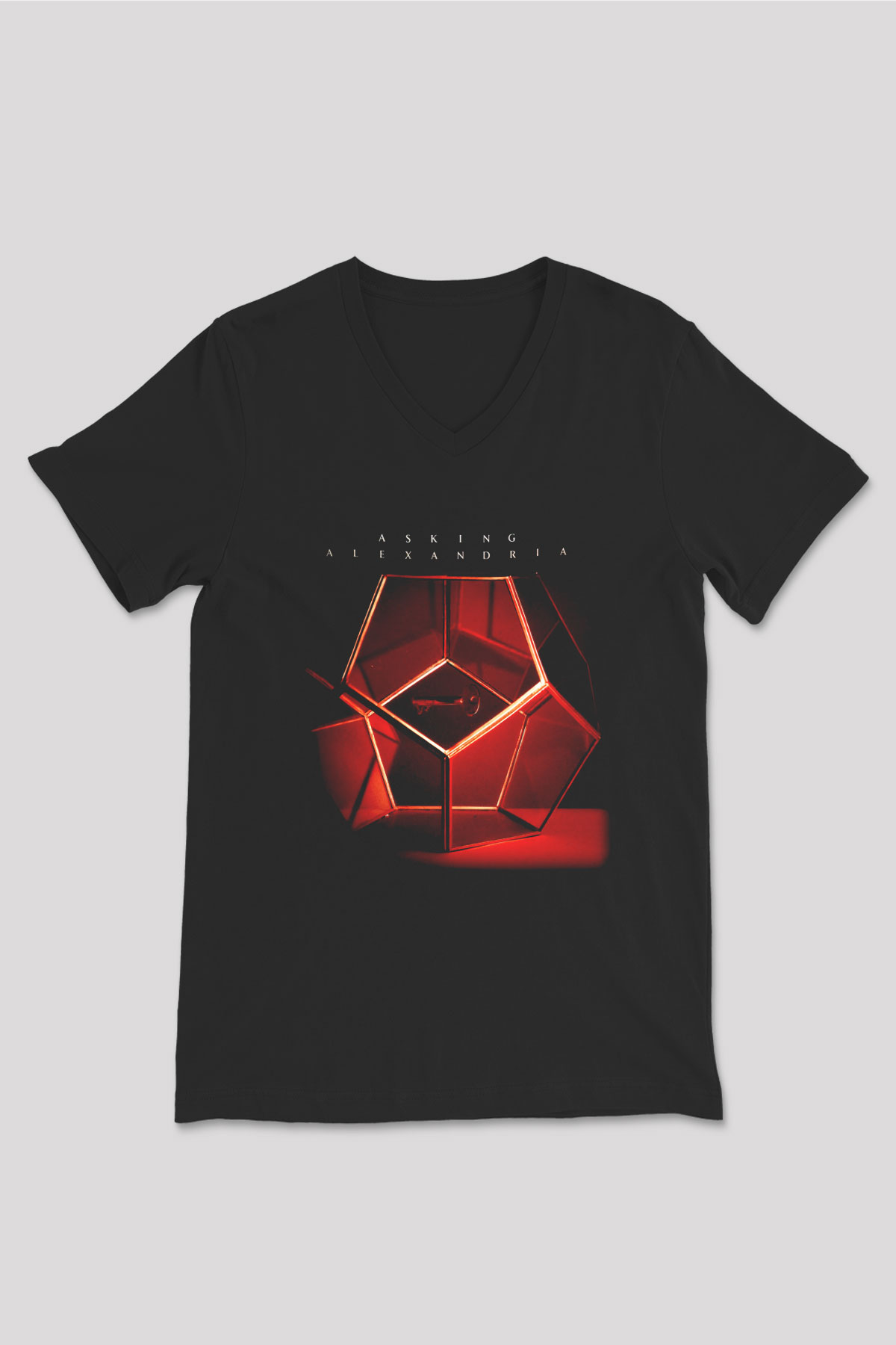 Asking Alexandria Siyah Unisex V Yaka Tişört