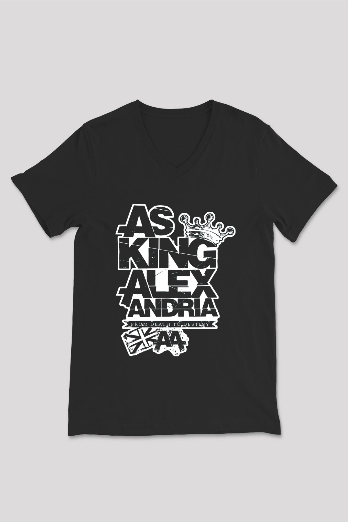 Asking Alexandria Siyah Unisex V Yaka Tişört T-Shirt