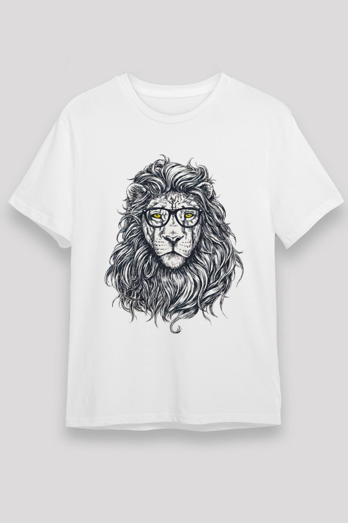 Aslan Beyaz Unisex Tişört T-Shirt - TişörtFabrikası