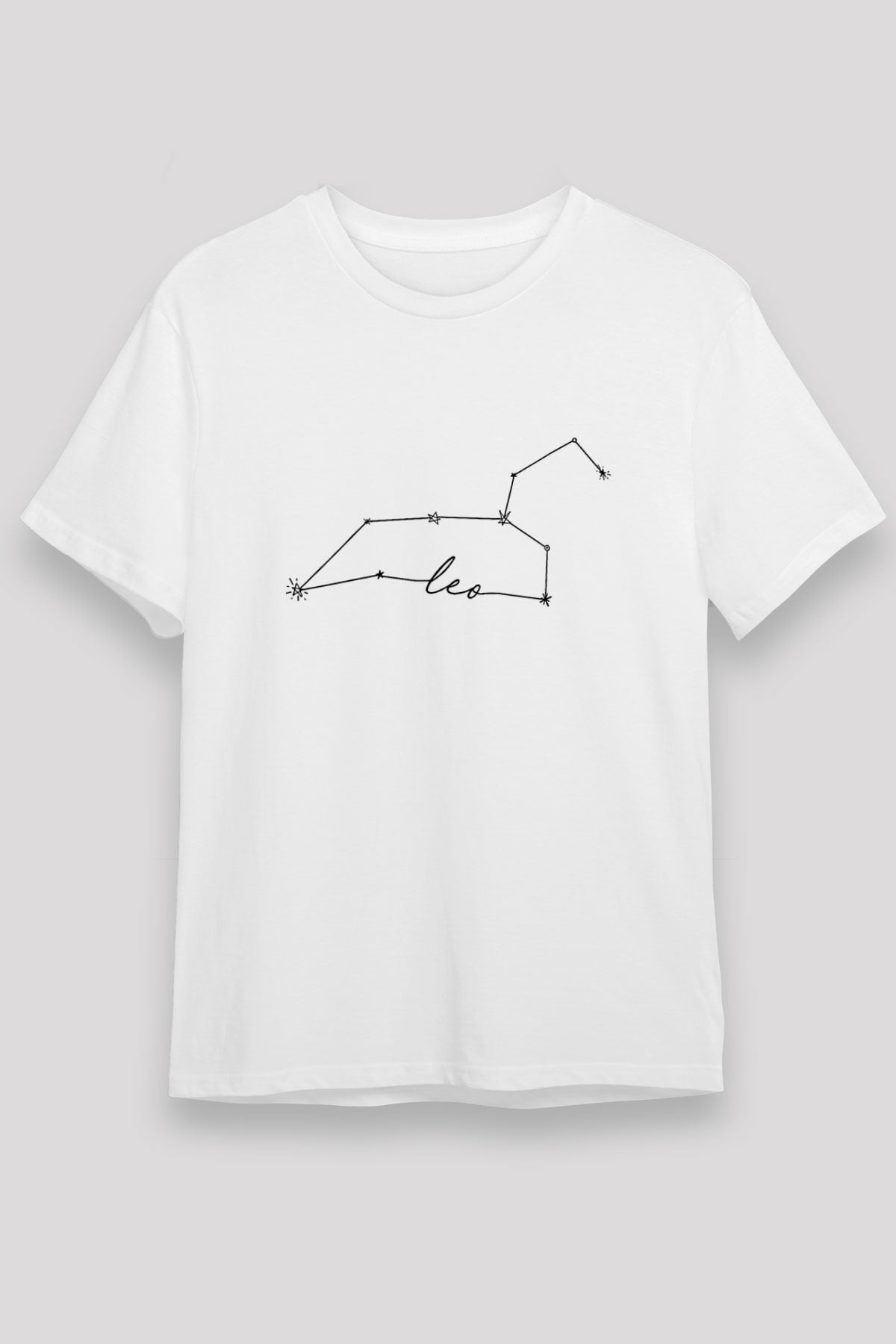 Aslan Burcu Unisex Baskılı Beyaz Tişört - Tshirt