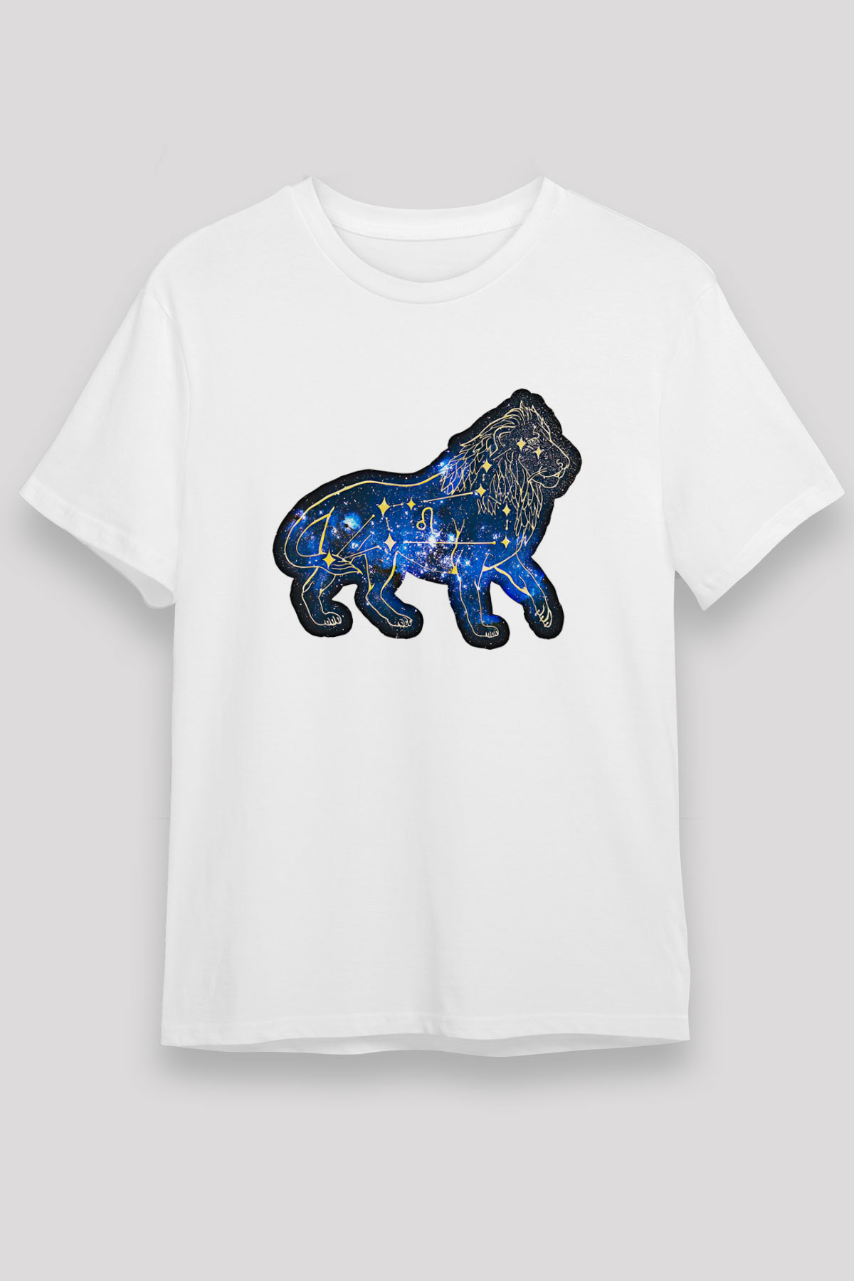 Aslan Burcu Unisex Baskılı Beyaz Tişört - Tshirt