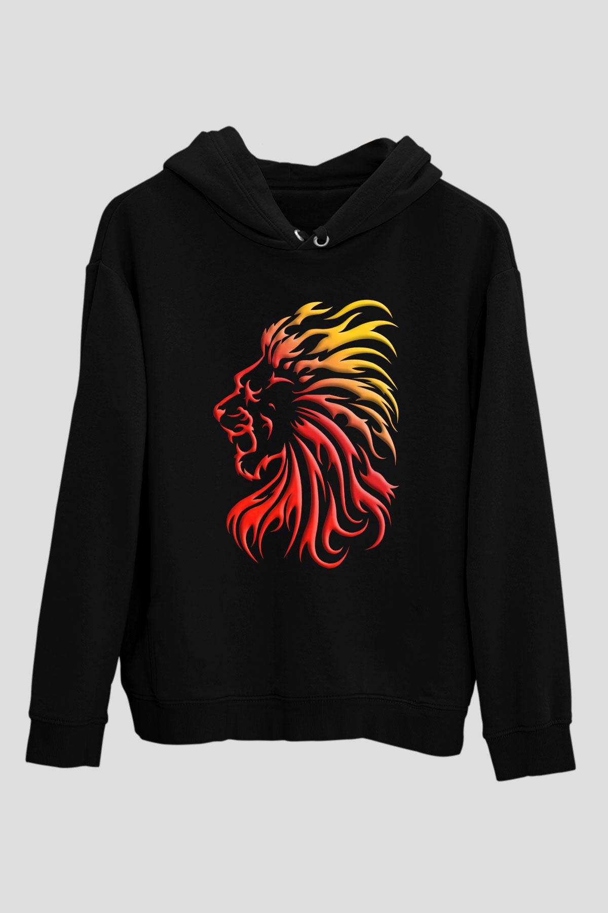 Aslan Siyah Unisex Hoodie