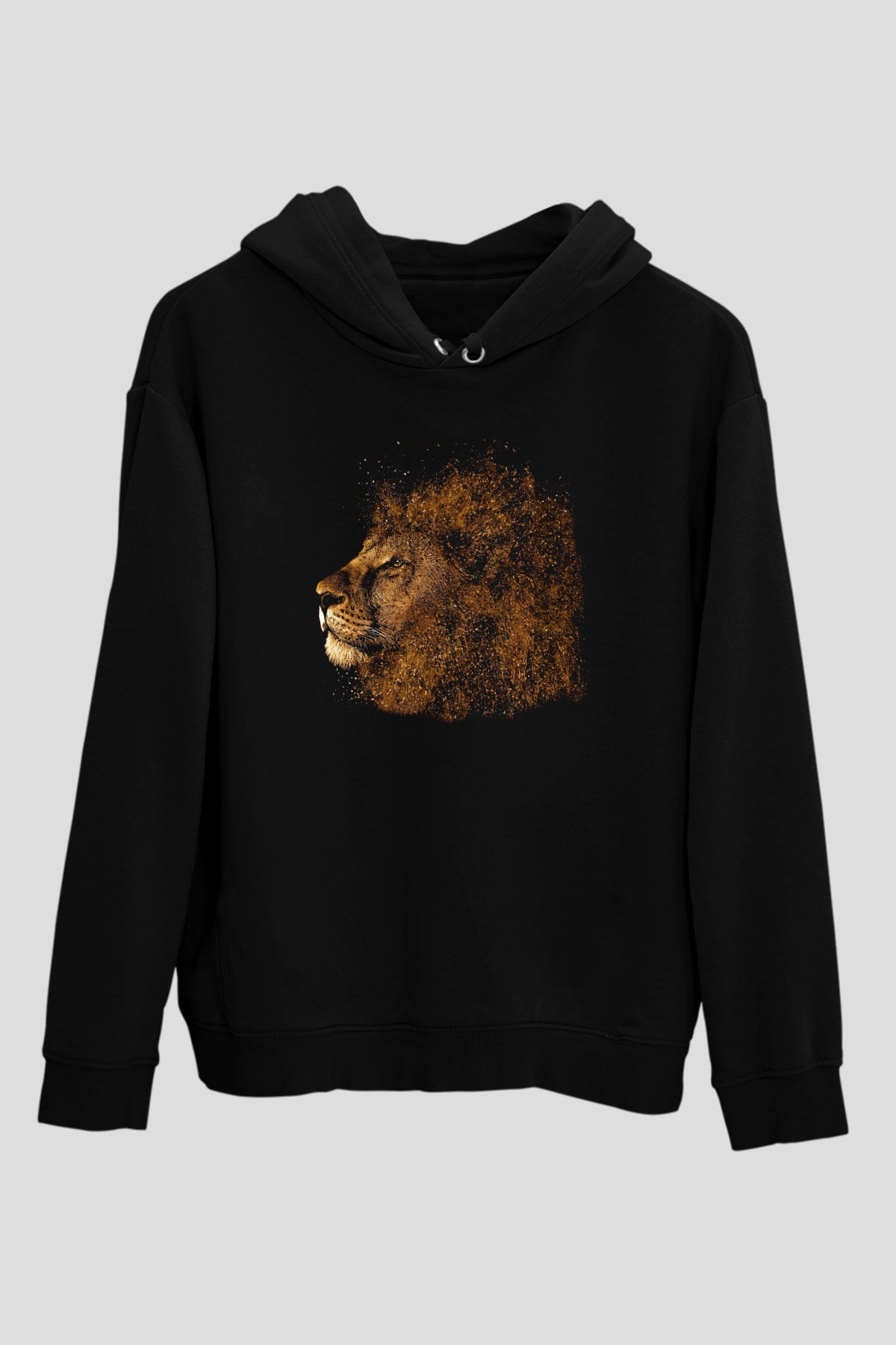 Aslan Siyah Unisex Hoodie