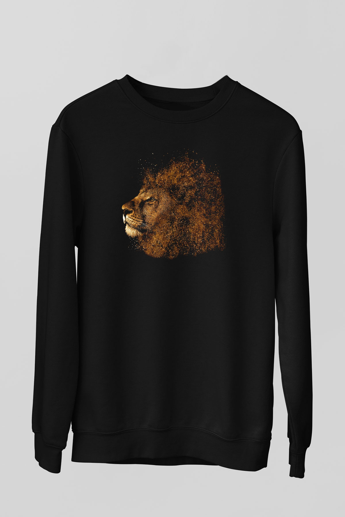 Aslan Siyah Unisex Sweatshirt