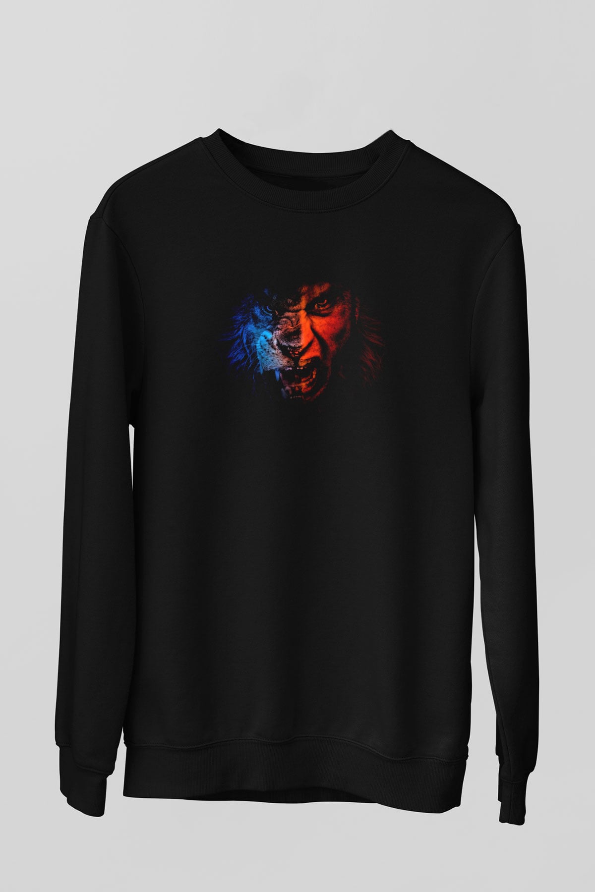Aslan Siyah Unisex Sweatshirt
