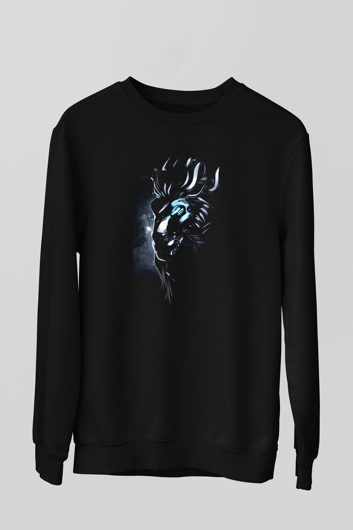 Aslan Siyah Unisex Sweatshirt