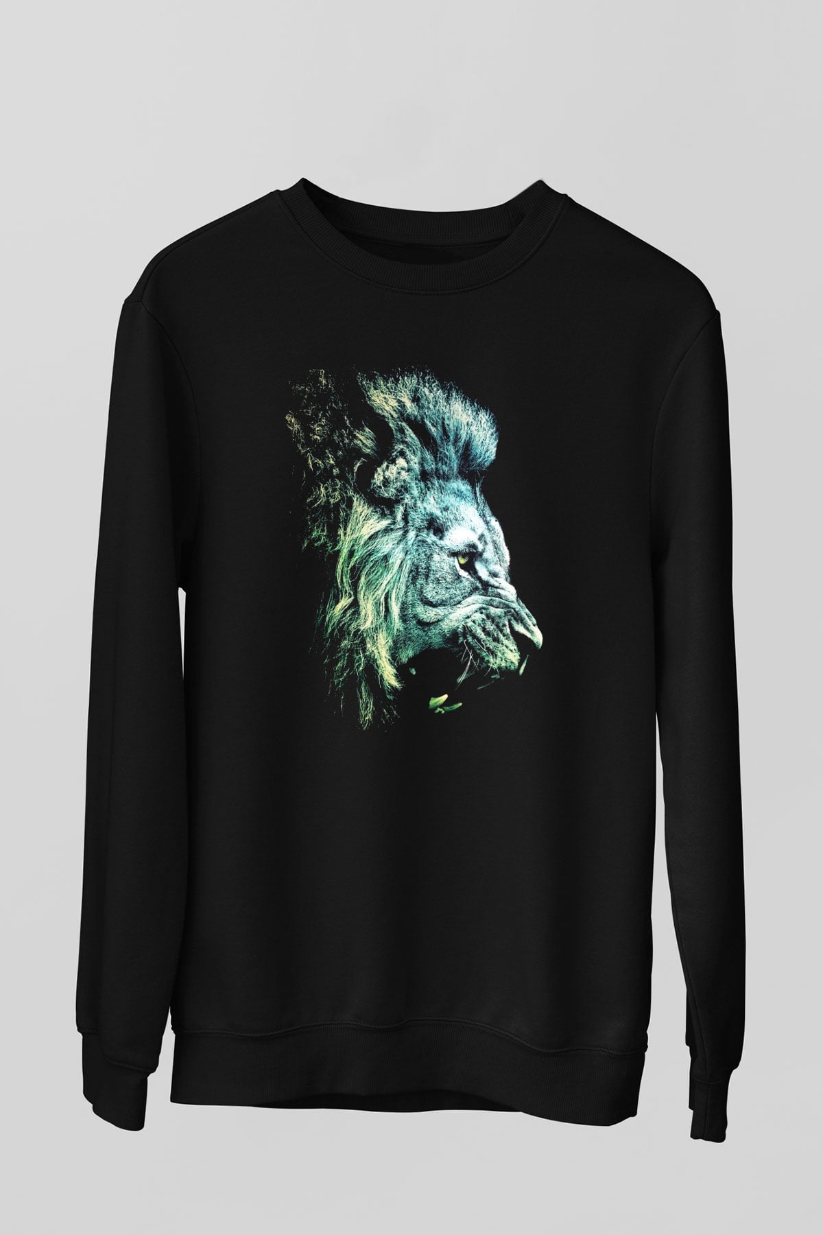 Aslan Siyah Unisex Sweatshirt