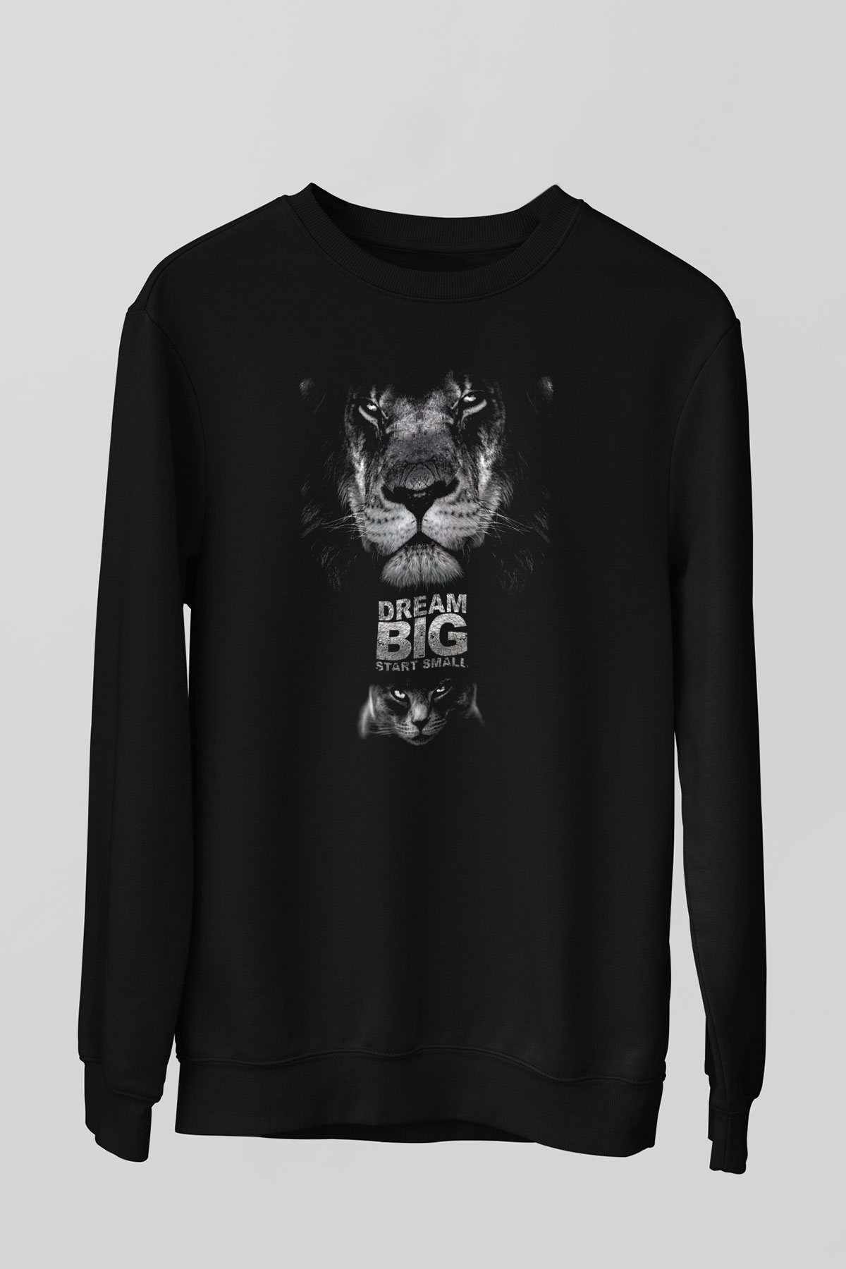 Aslan Siyah Unisex Sweatshirt