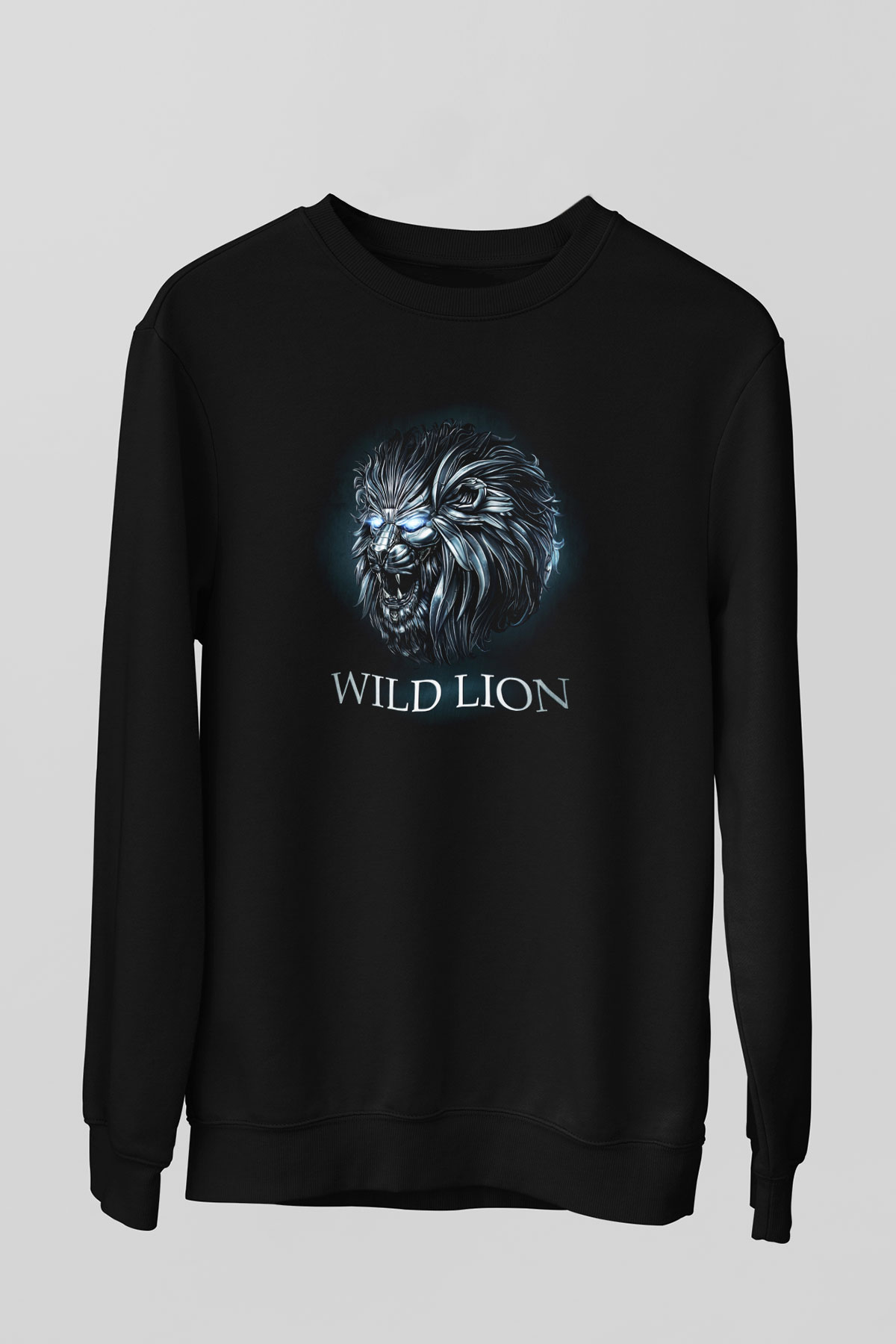 Aslan Siyah Unisex Sweatshirt