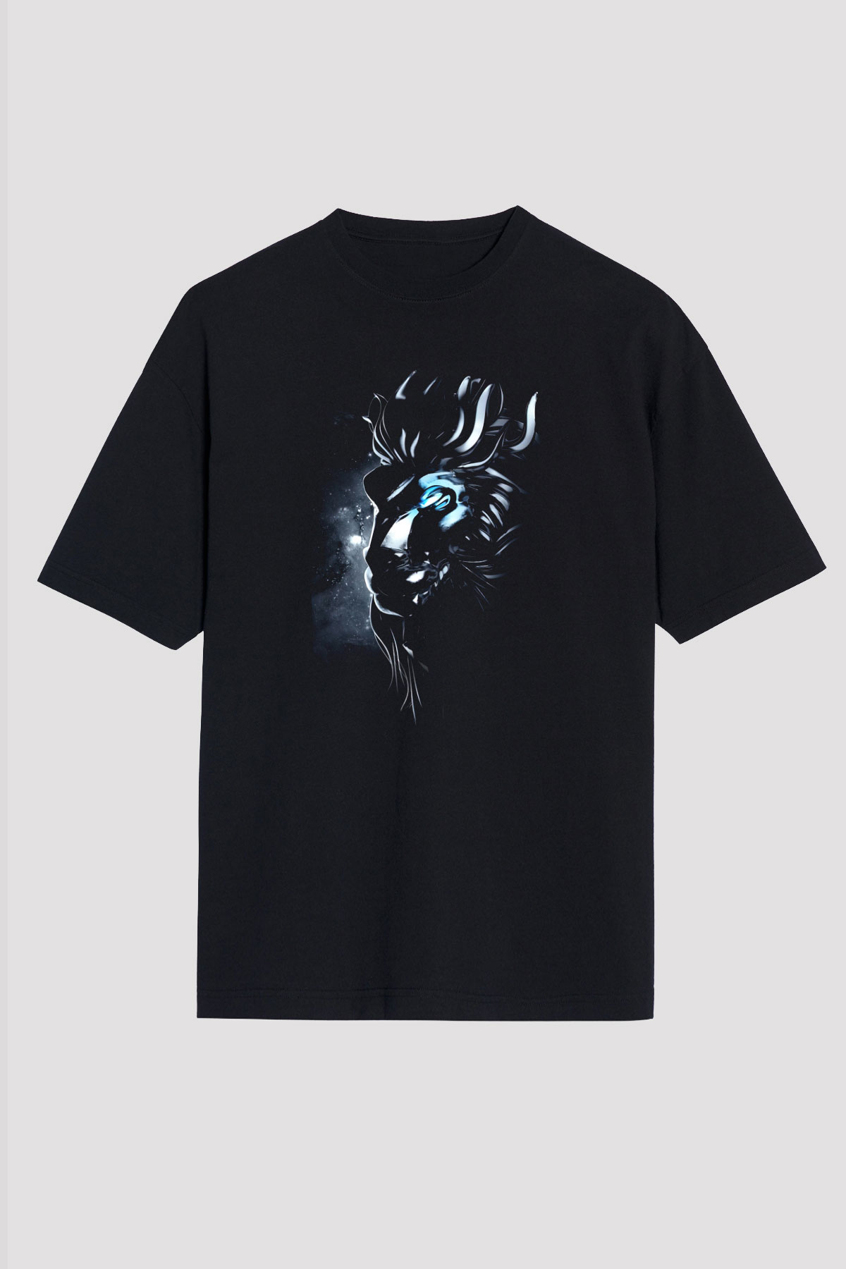 Aslan Siyah Unisex Tişört T-Shirt - TişörtFabrikası