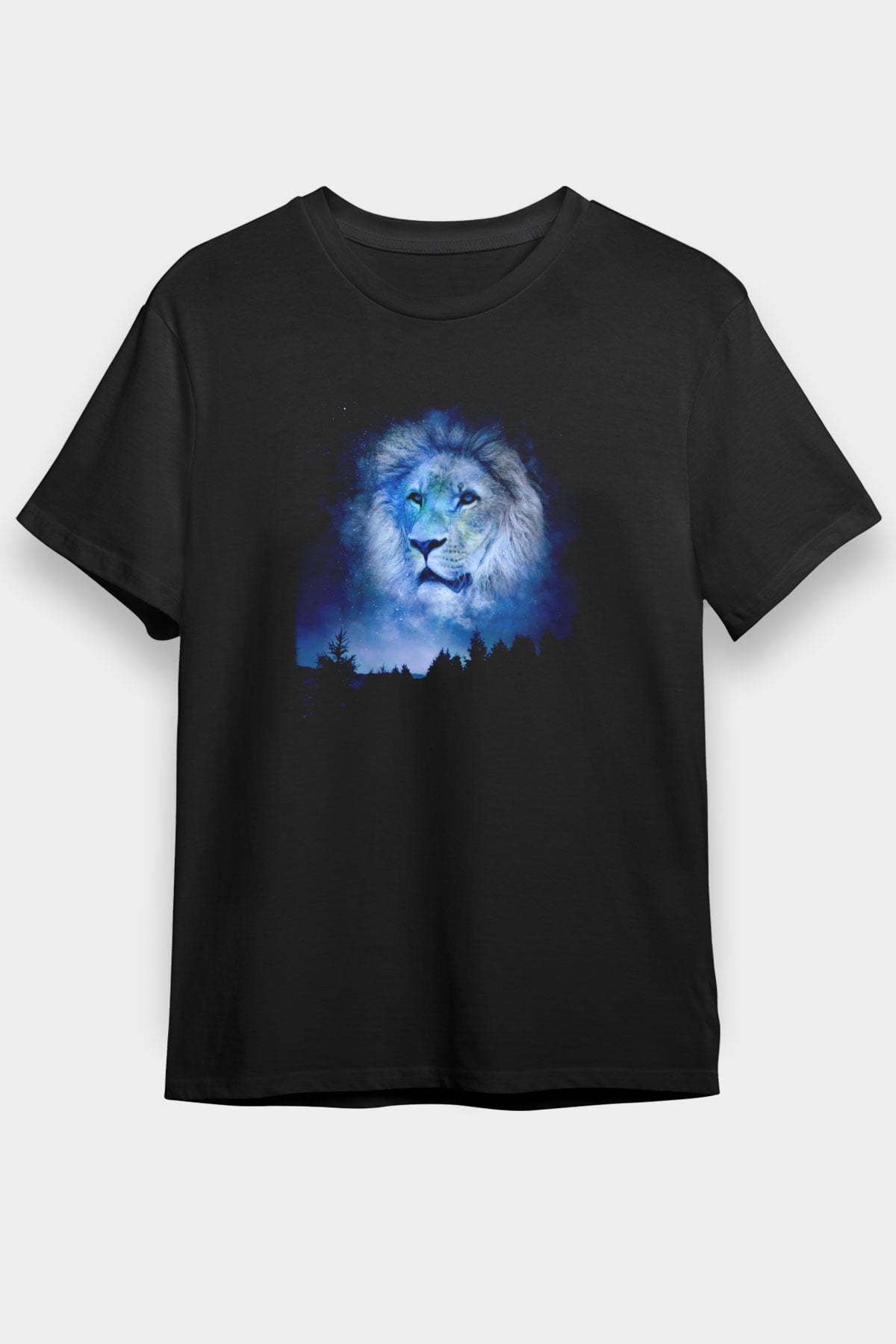 Aslan Siyah Unisex Tişört T-Shirt - TişörtFabrikası