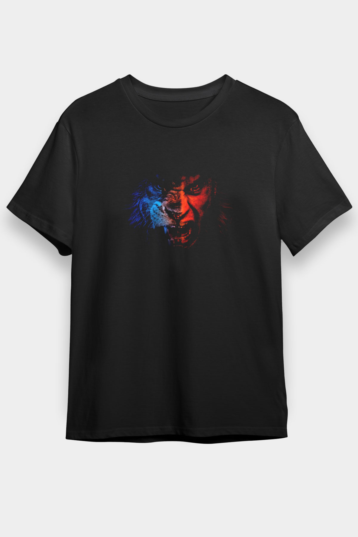 Aslan Siyah Unisex Tişört T-Shirt - TişörtFabrikası