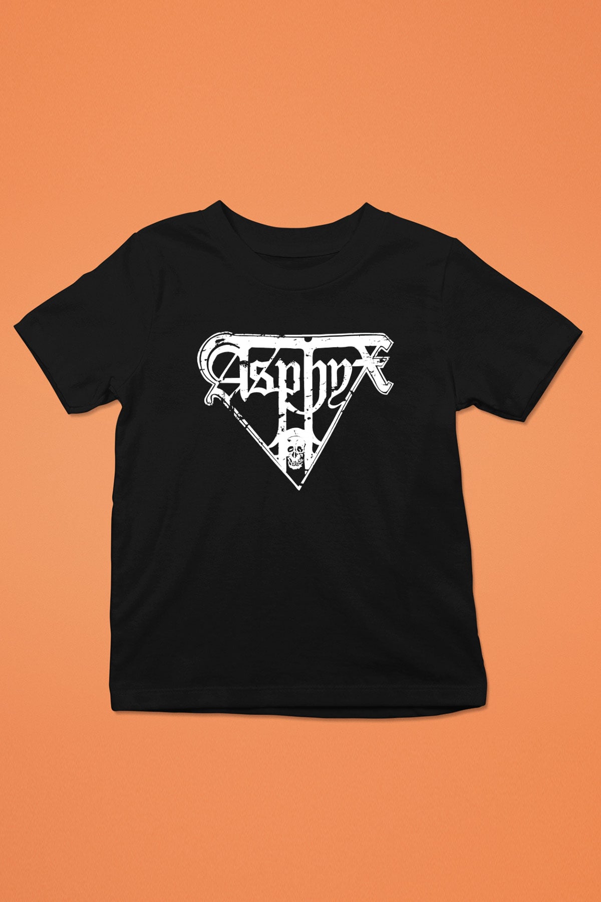 Asphyx Baskılı Unisex Siyah Çocuk Tişört - Tshirt