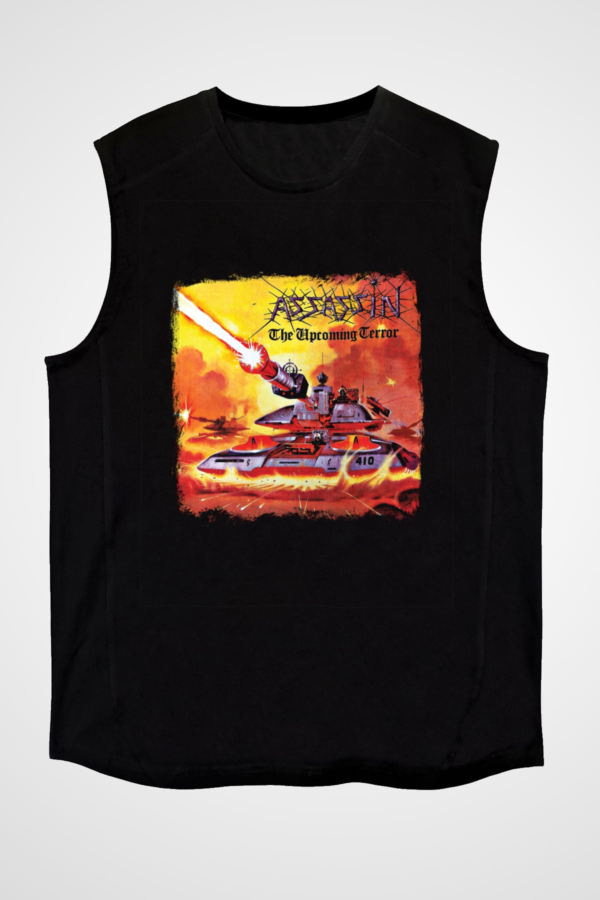 Assassin Baskılı Unisex Siyah Kolsuz Tişört