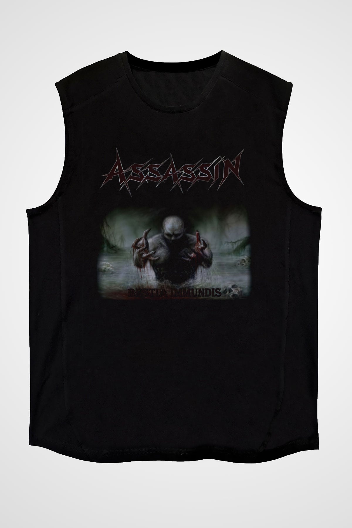 Assassin Siyah Unisex Kolsuz Tişört