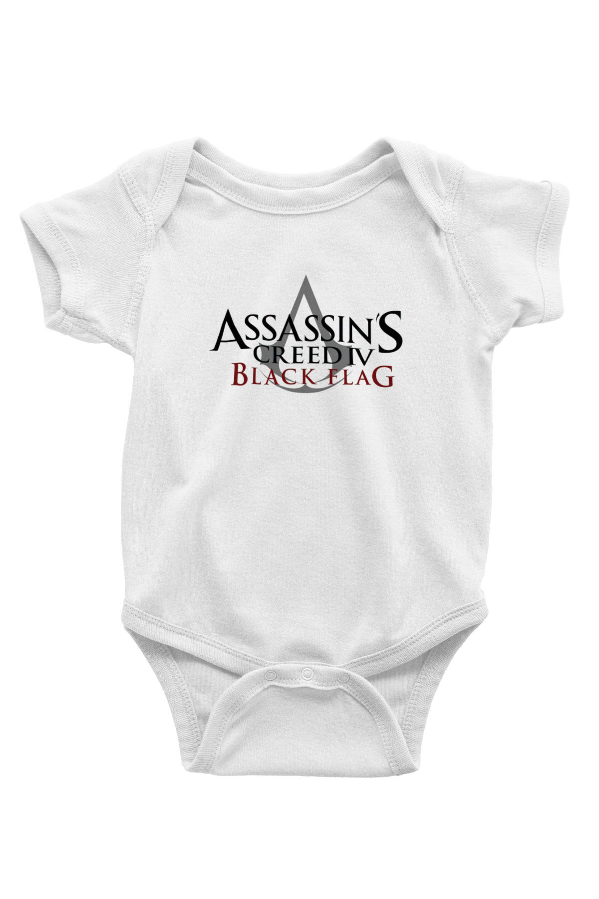 Assassin's Creed Baskılı Beyaz Unisex Bebek Body - Zıbın