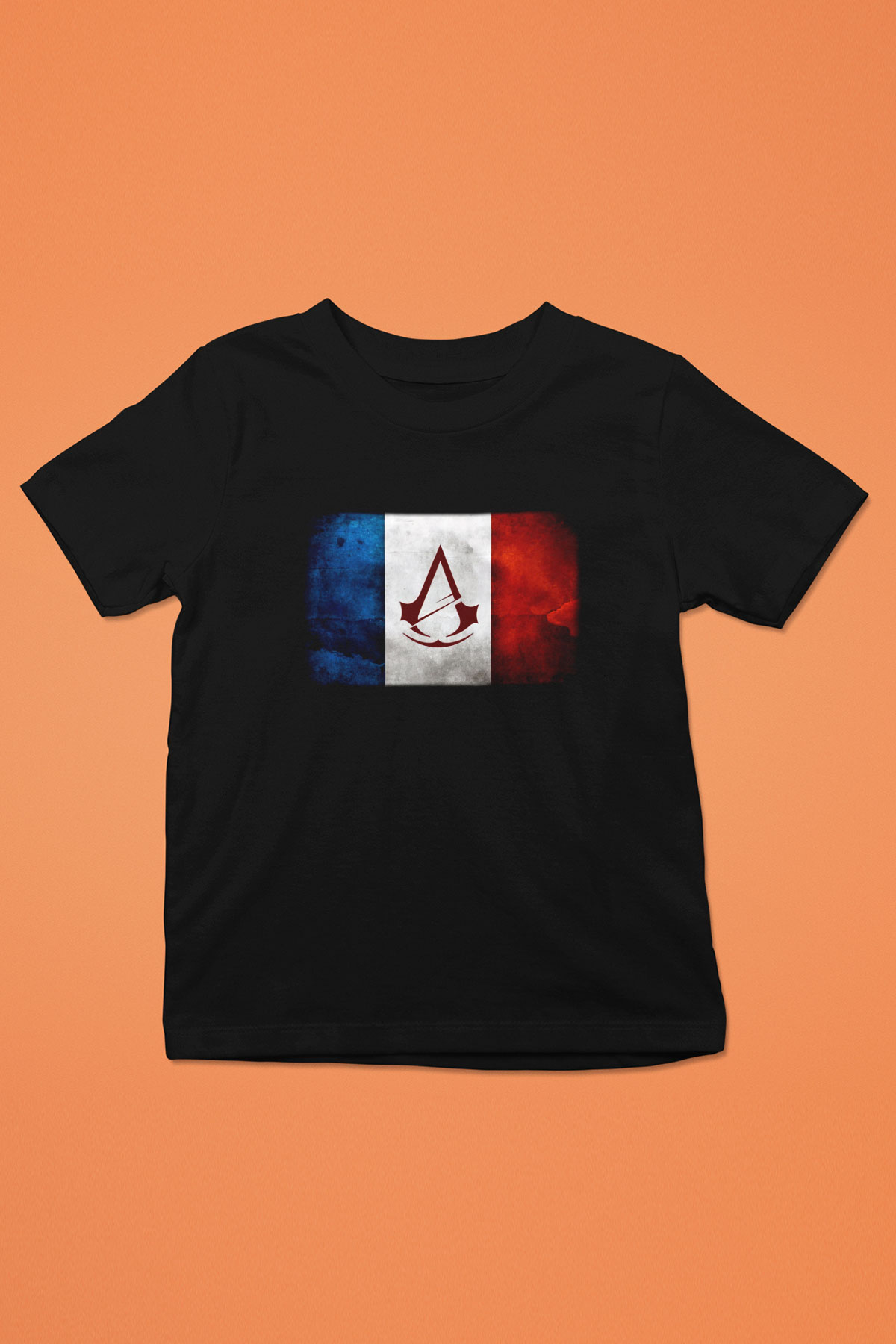 Assassin's Creed Baskılı Siyah Unisex Çocuk Tişört