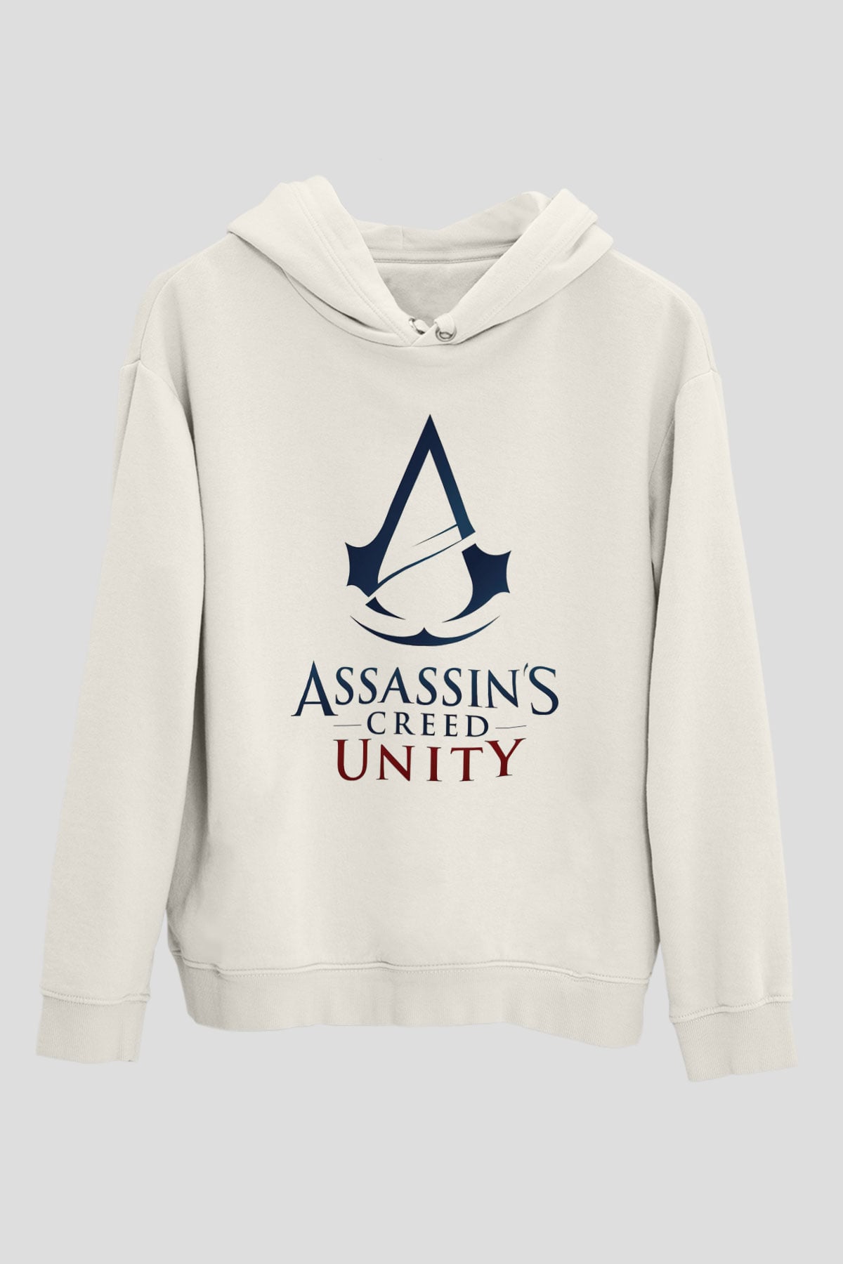 Assassin's Creed Beyaz Unisex Kapşonlu Sweatshirt