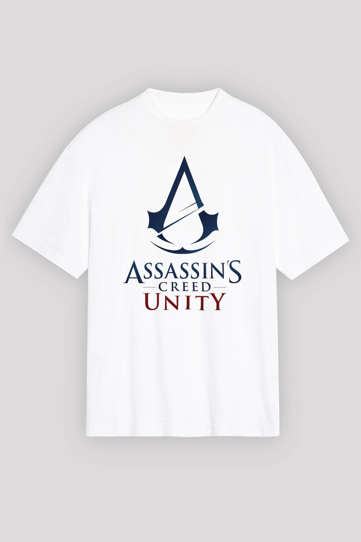 Assassin's Creed Beyaz Unisex Oversize Tişört T-Shirt