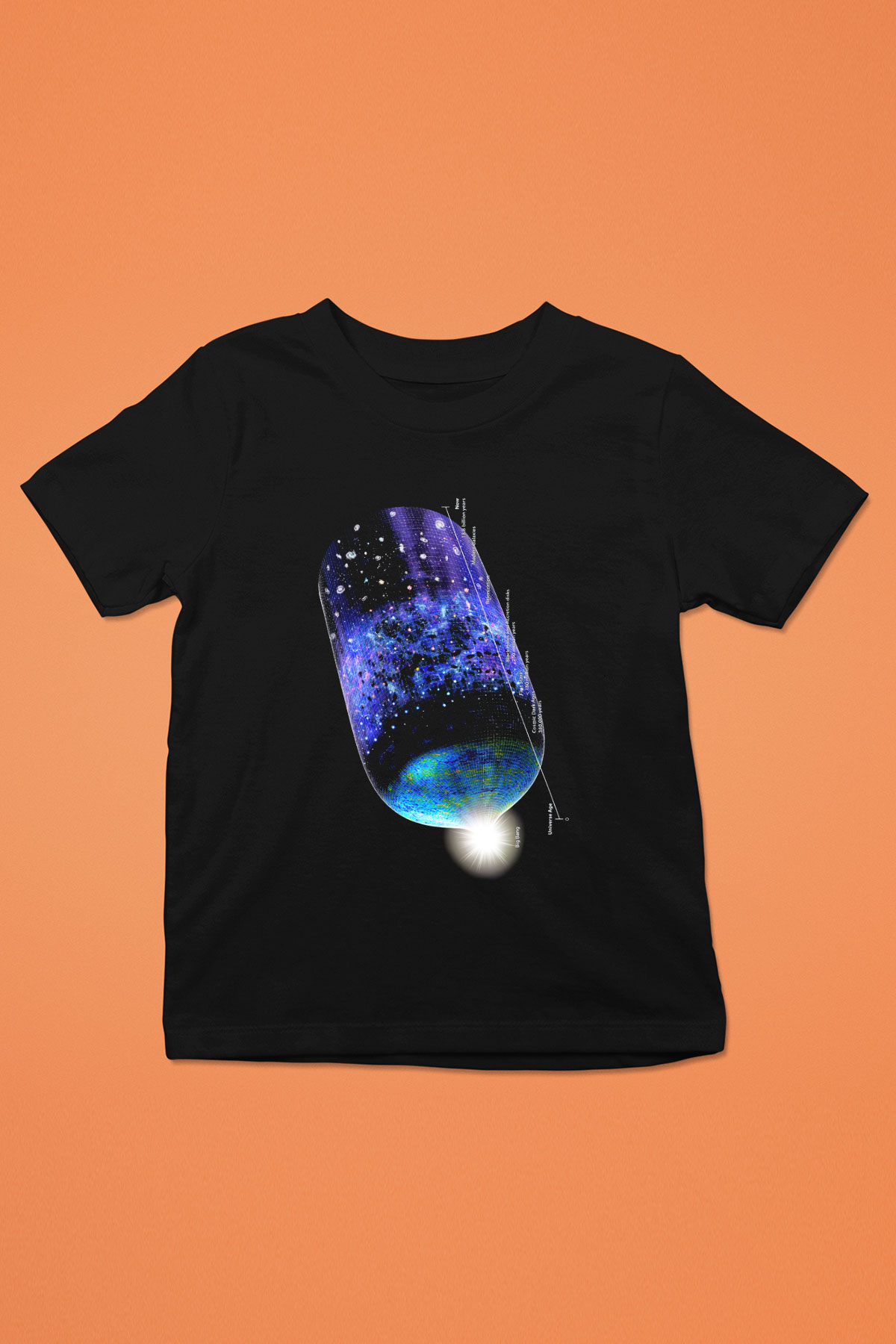 Astrofizikçi Baskılı Siyah Unisex Çocuk Tişört