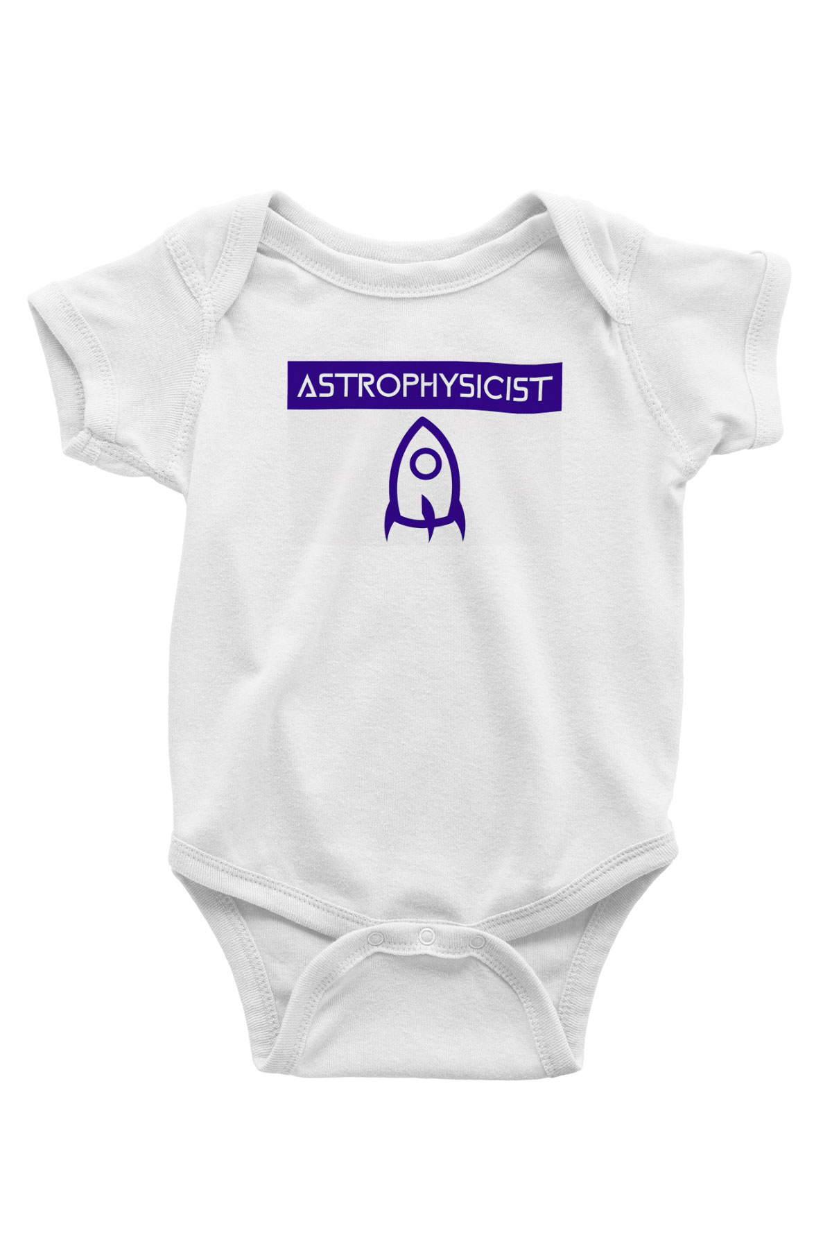 Astrofizikçi Beyaz Bebek Body - Zıbın