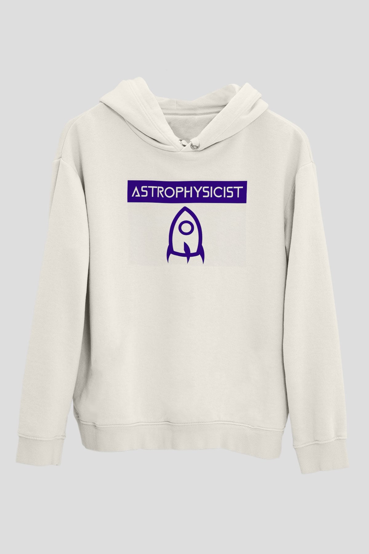 Astrofizikçi Beyaz Unisex Kapüşonlu Sweatshirt