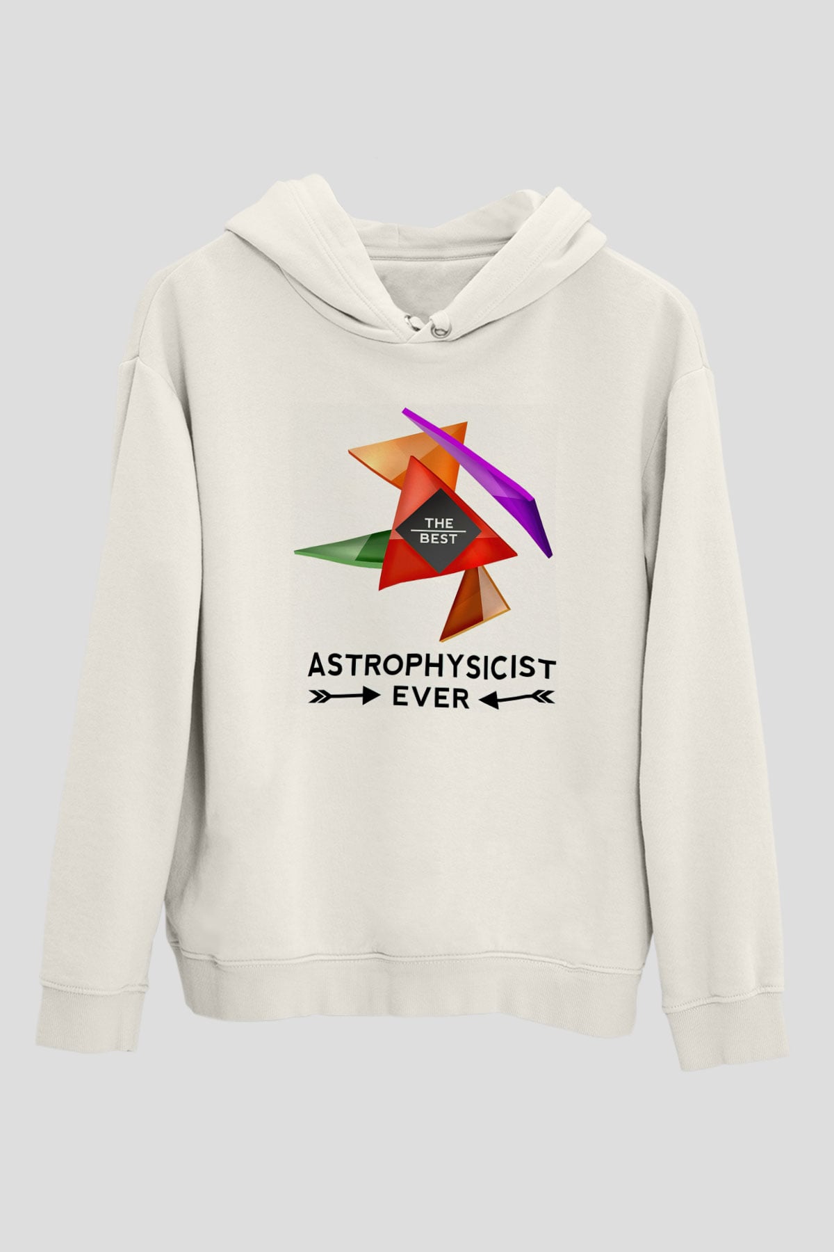 Astrofizikçi Beyaz Unisex Kapüşonlu Sweatshirt