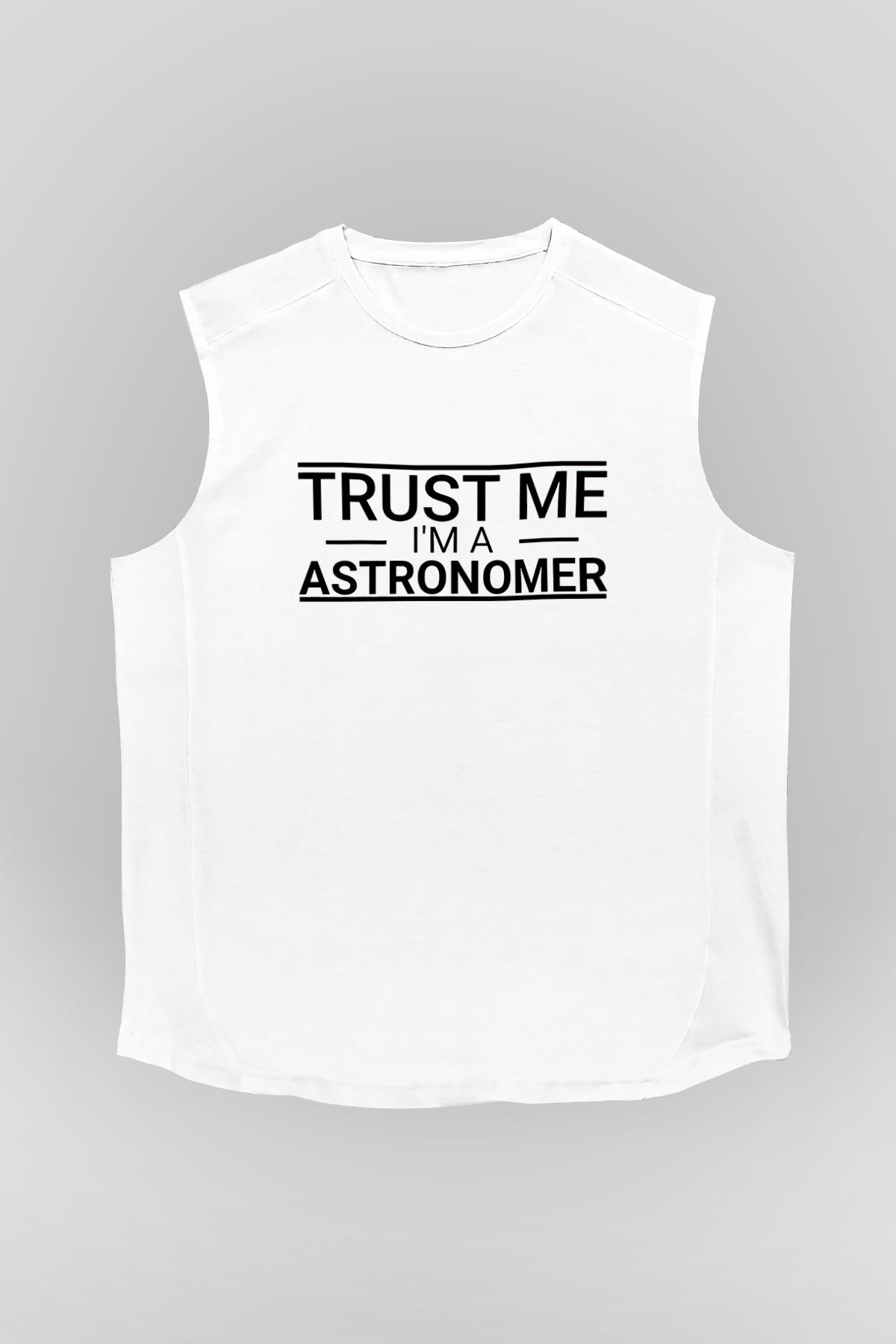 Astrofizikçi Beyaz Unisex Kolsuz Tişört