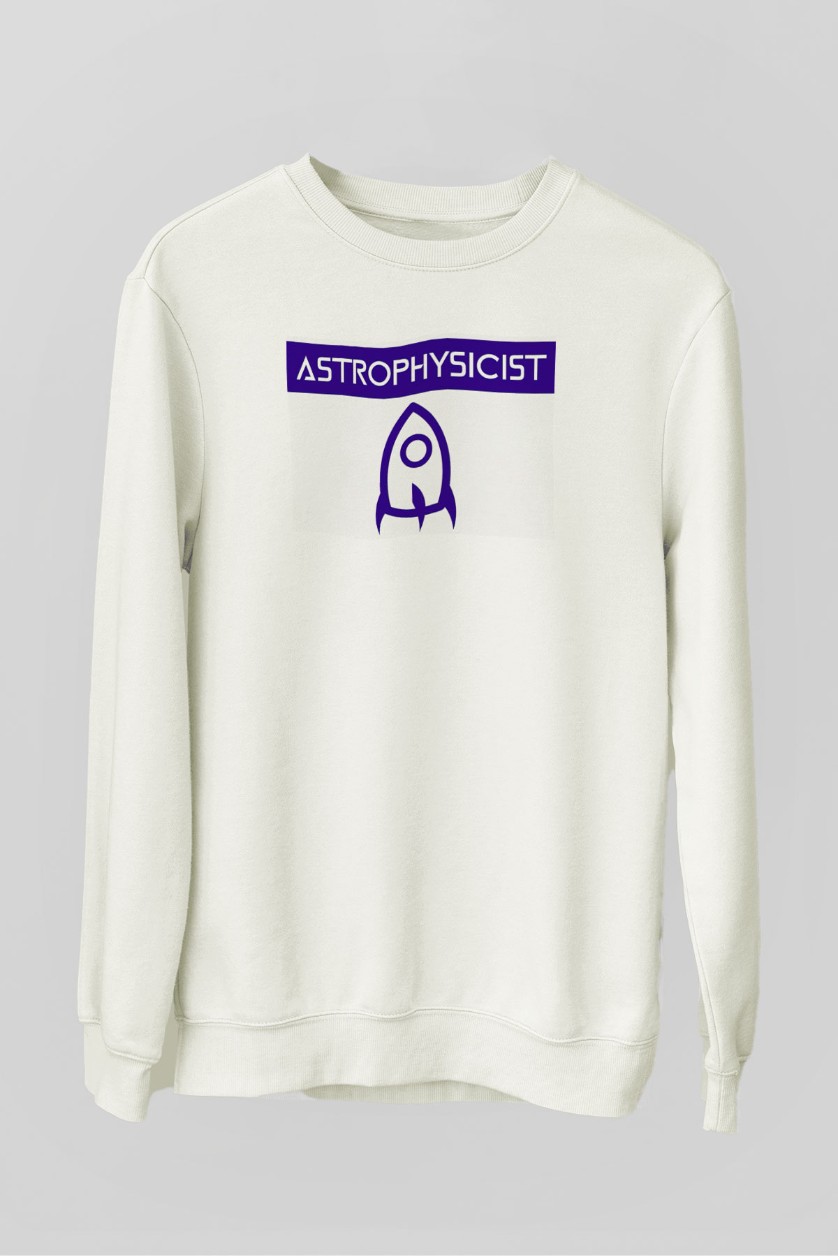 Astrofizikçi Beyaz Unisex Sweatshirt