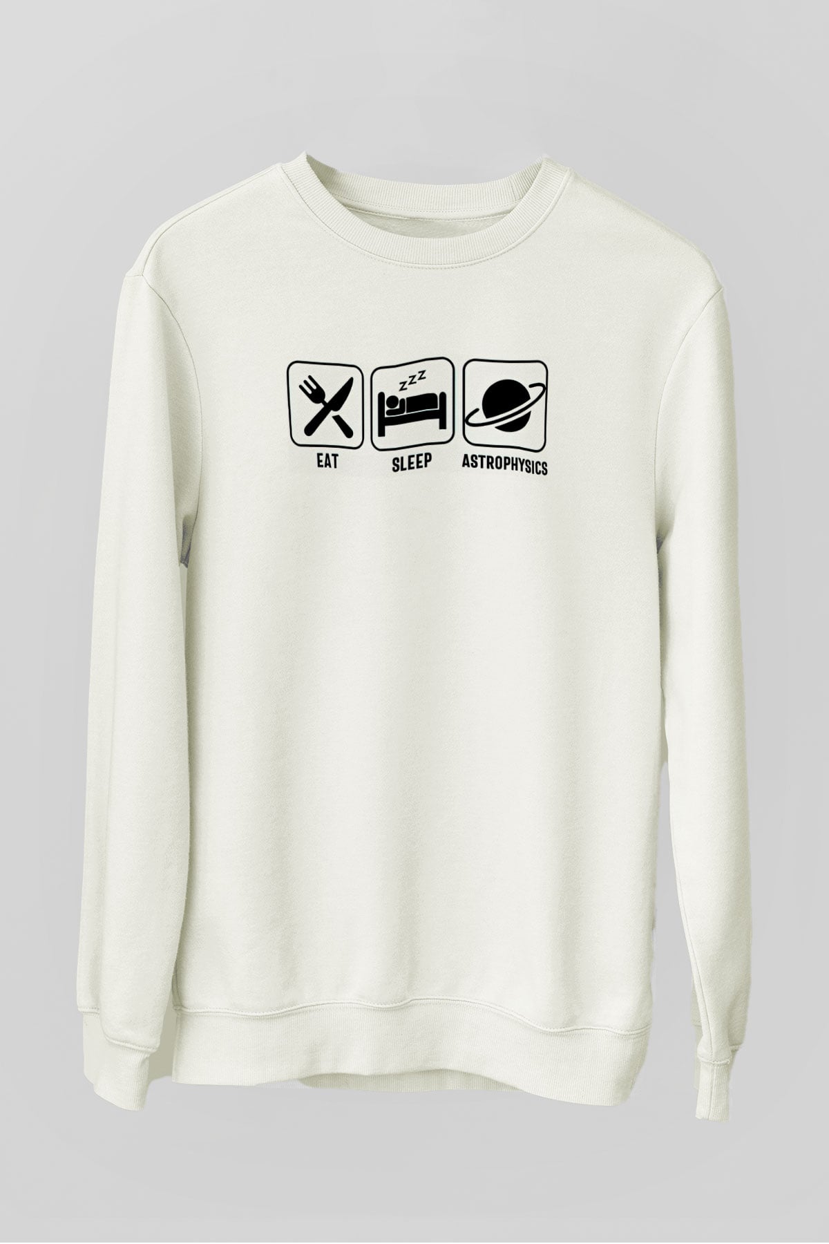 Astrofizikçi Beyaz Unisex Sweatshirt