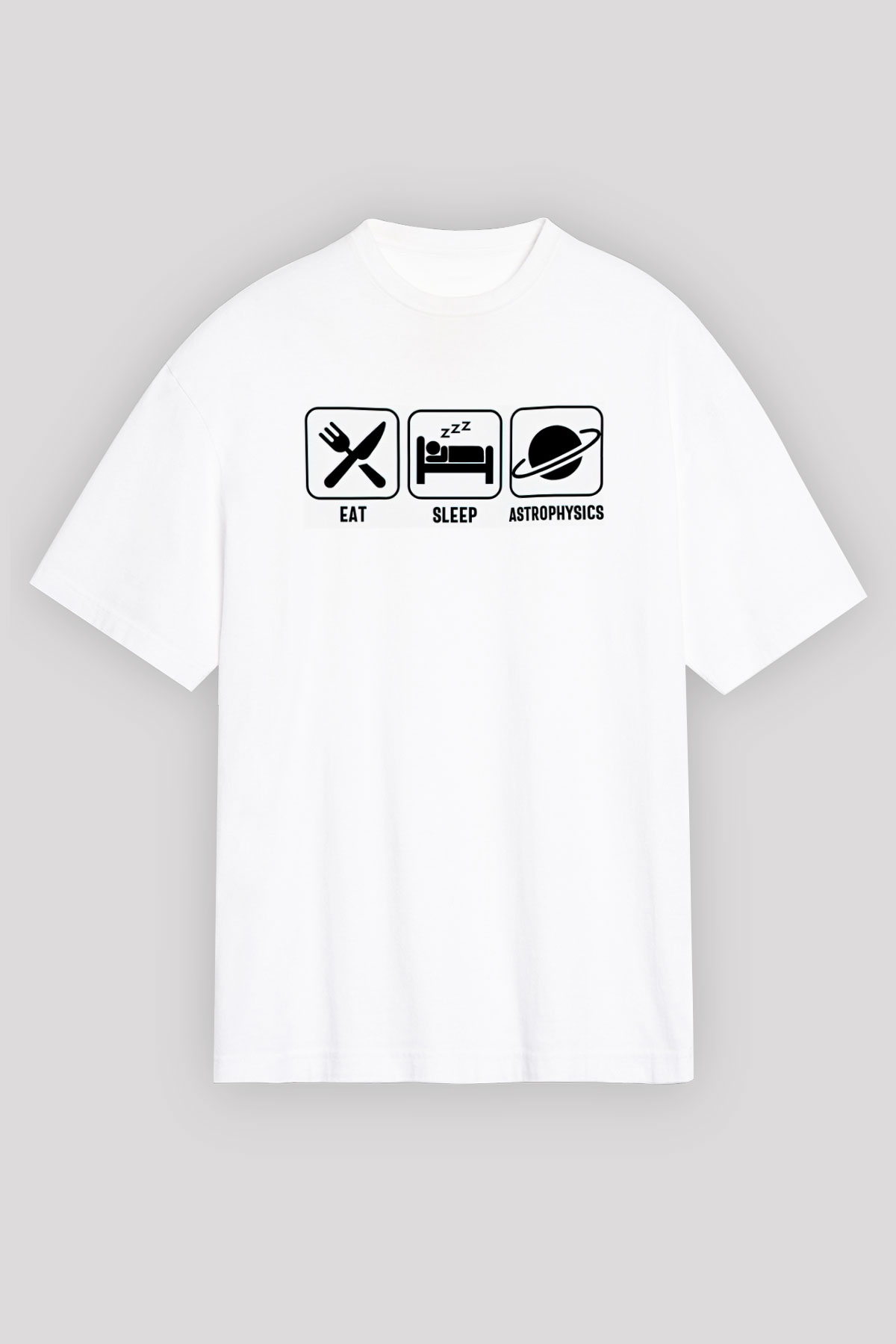 Astrofizikçi Beyaz Unisex Tişört T-Shirt - TişörtFabrikası