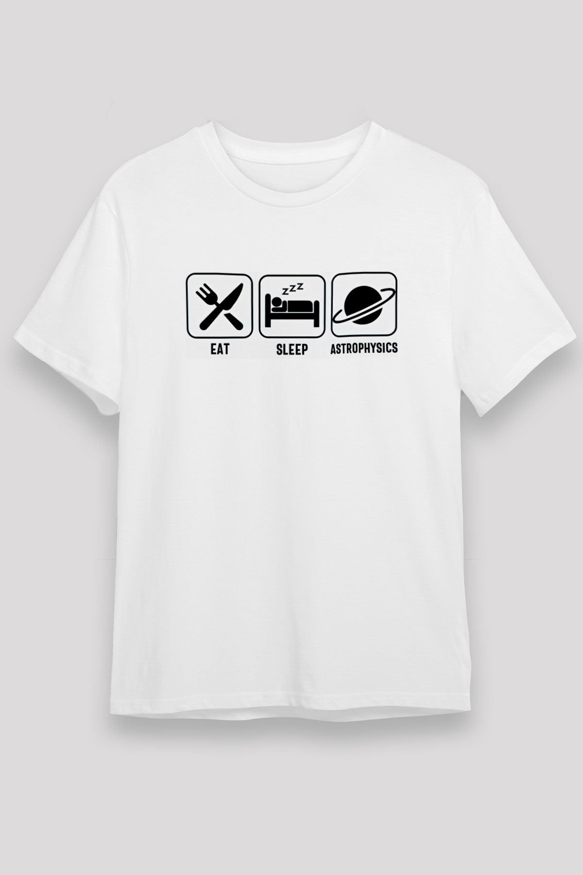 Astrofizikçi Beyaz Unisex Tişört T-Shirt - TişörtFabrikası