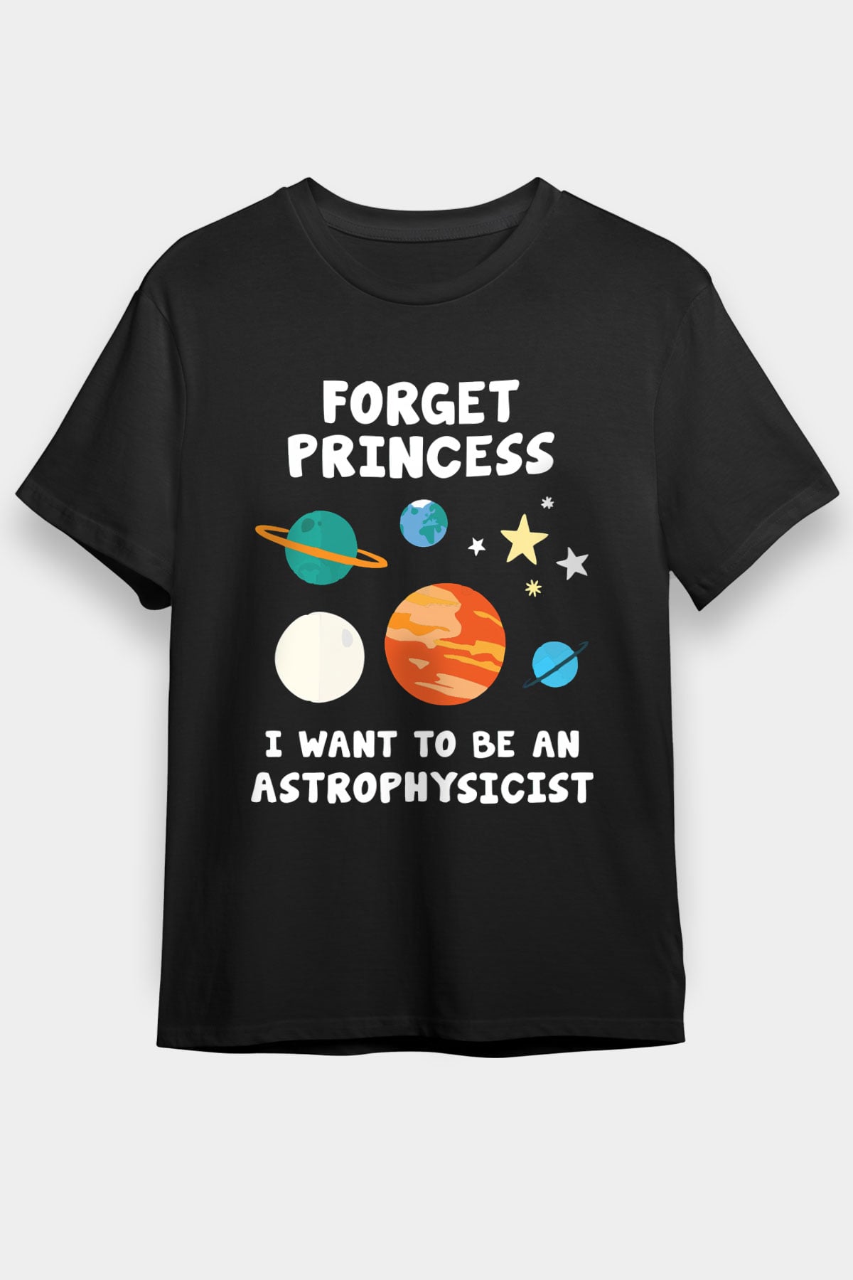 Astrofizikçi Siyah Unisex Tişört T-Shirt - TişörtFabrikası