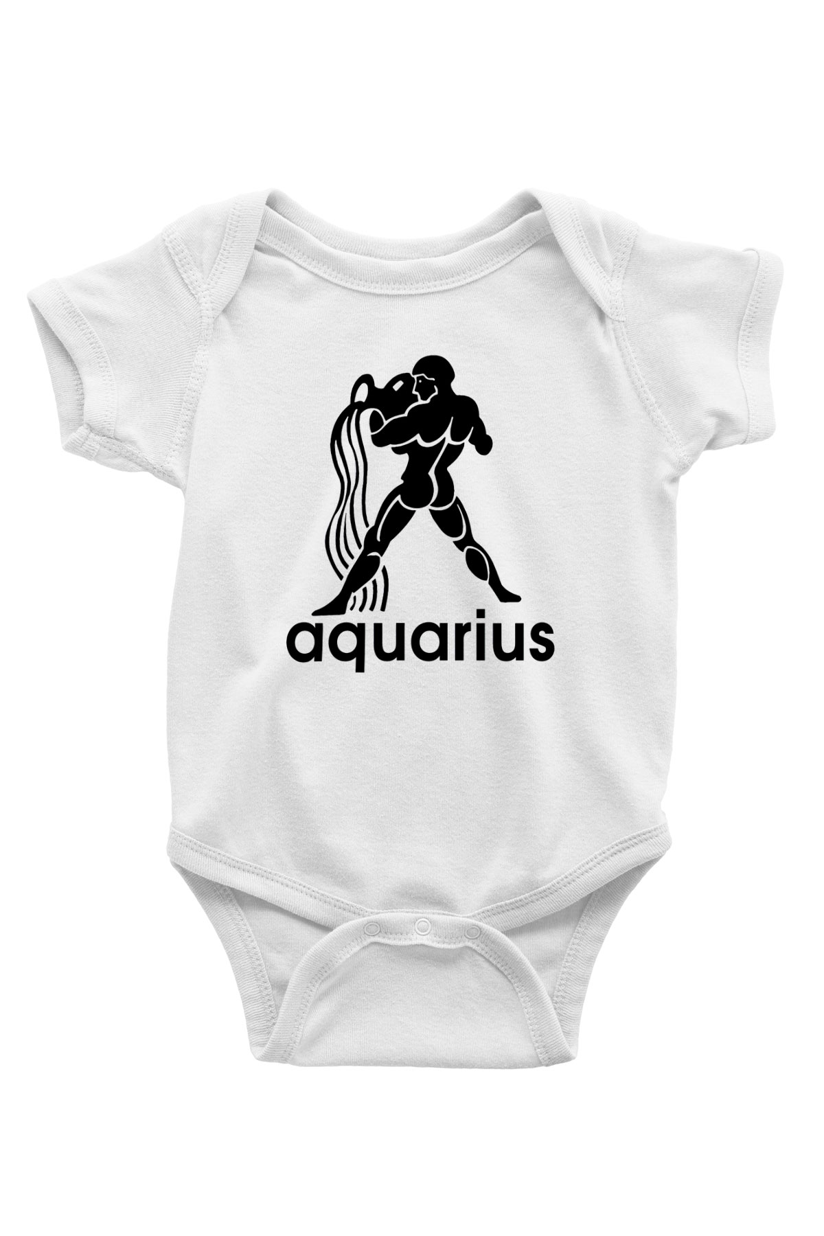 Astrolog Baskılı Beyaz Unisex Bebek Body - Zıbın