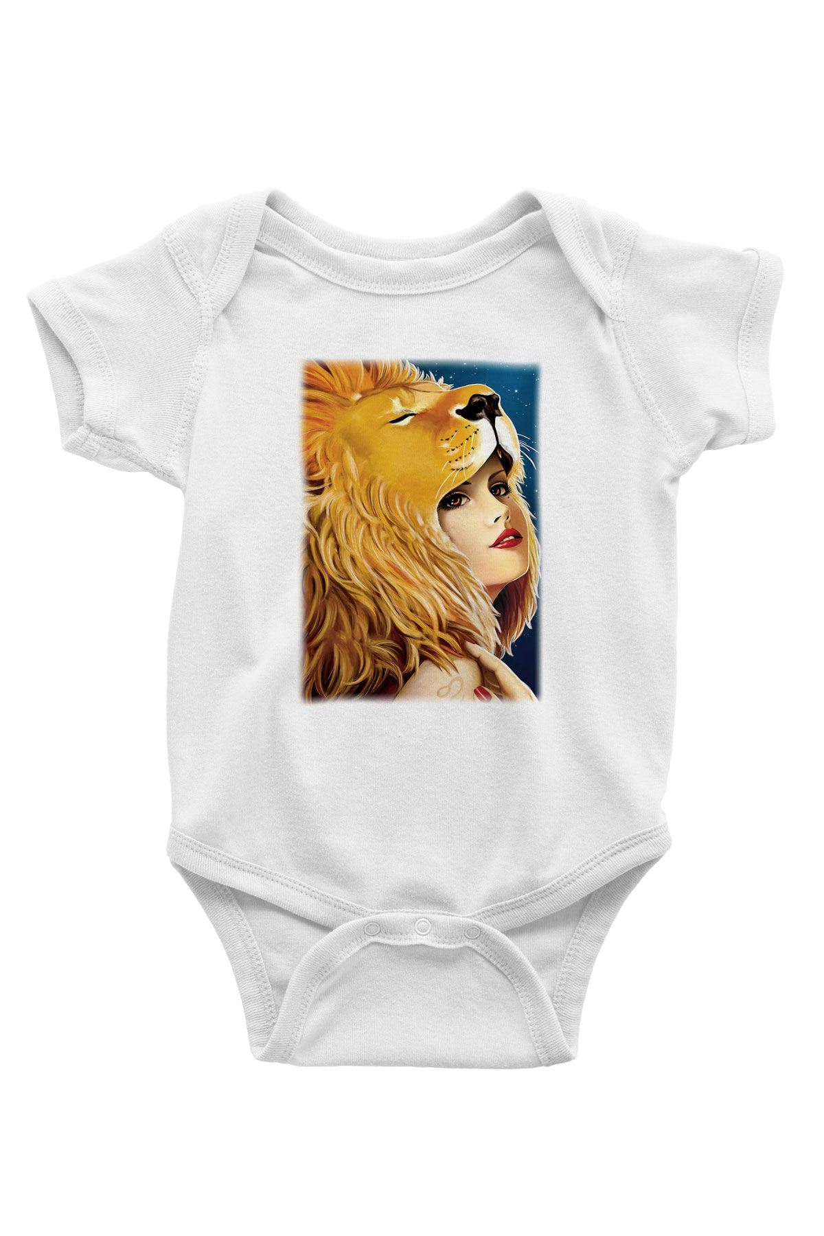 Astrolog Baskılı Beyaz Unisex Bebek Body - Zıbın
